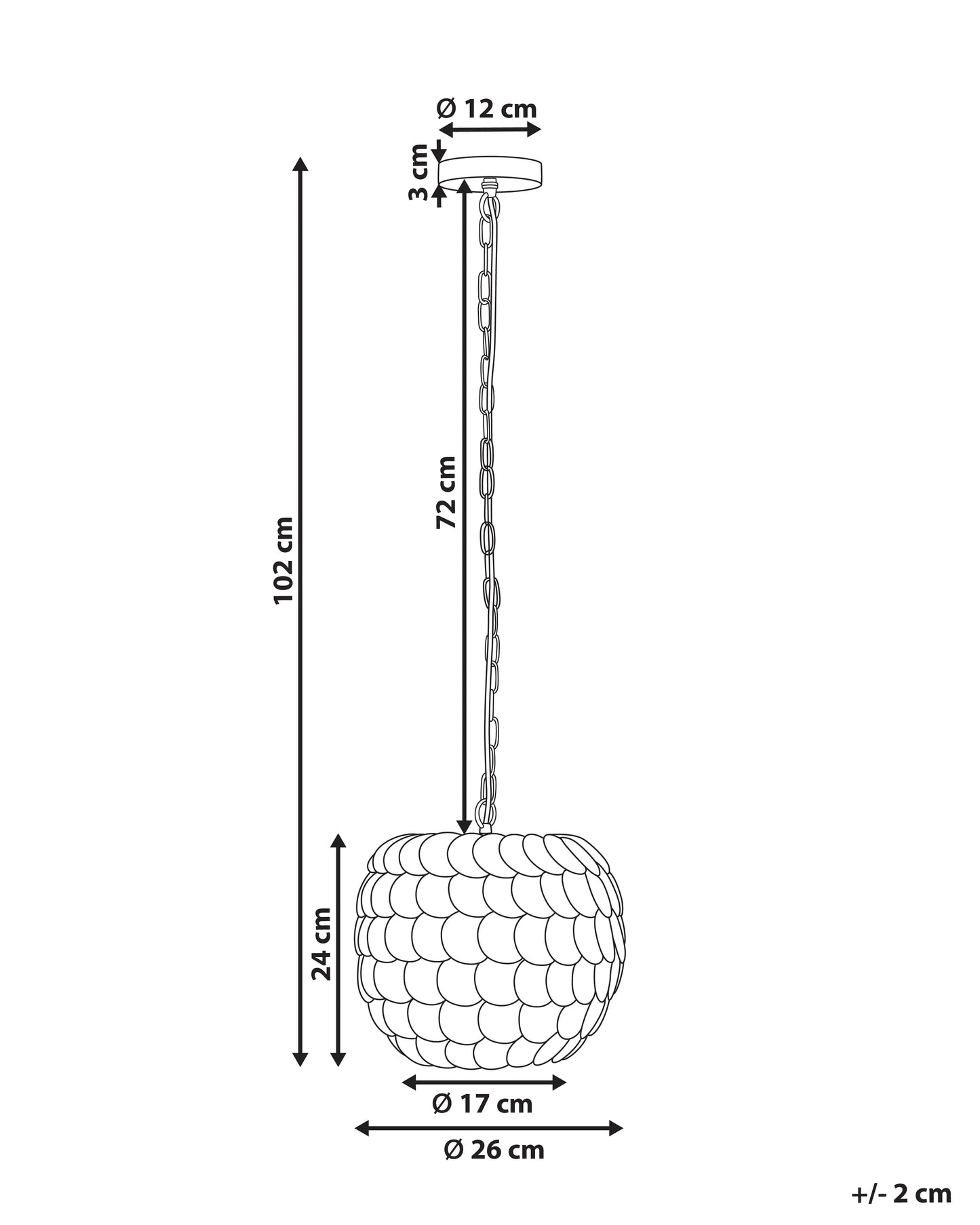 Pendant Lamp MASKELIYA Coconut Shell Beige
