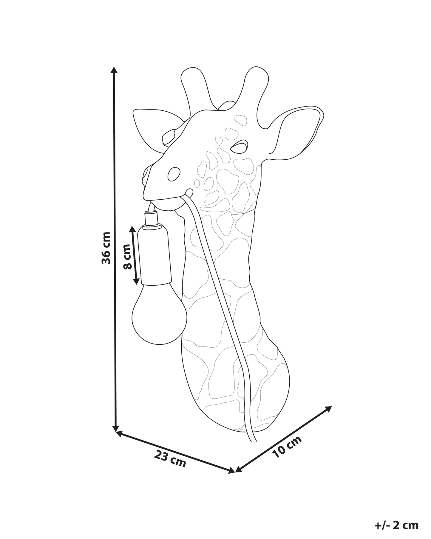 Wall Lamp Giraffe MERLIN Gold