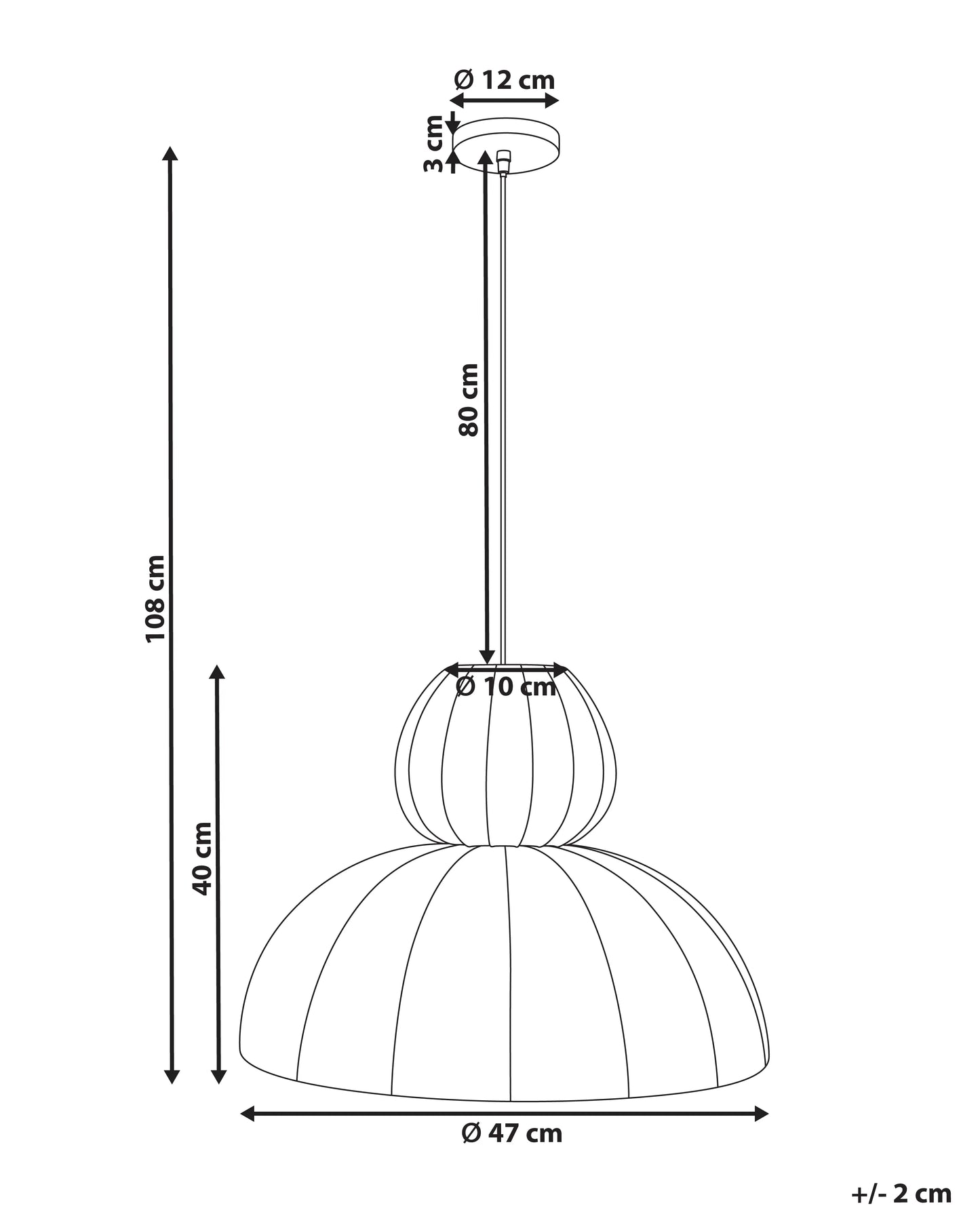 Pendant Lamp GOELETTE Faux Silk White