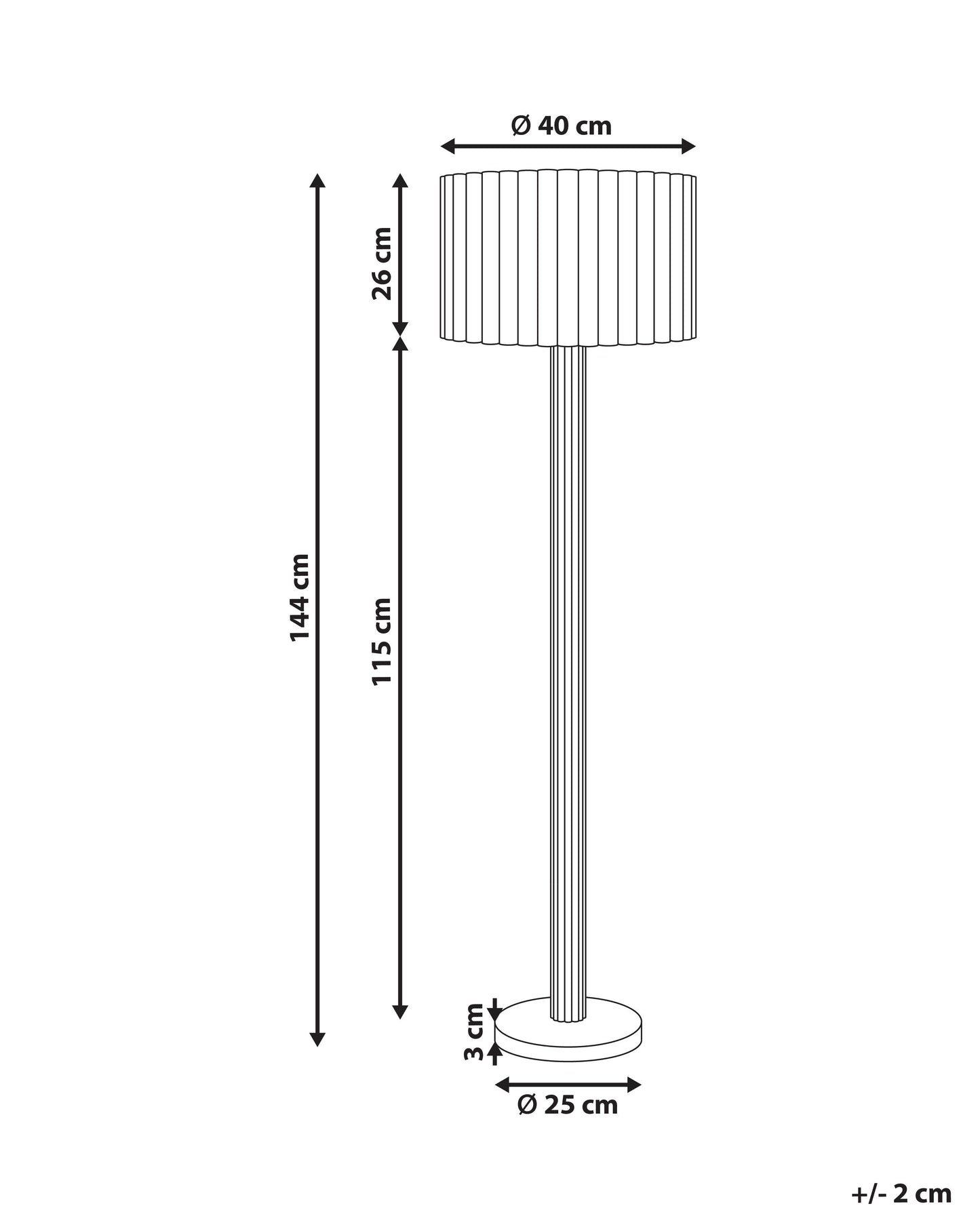 Floor Lamp BELESSA Linen Light Beige