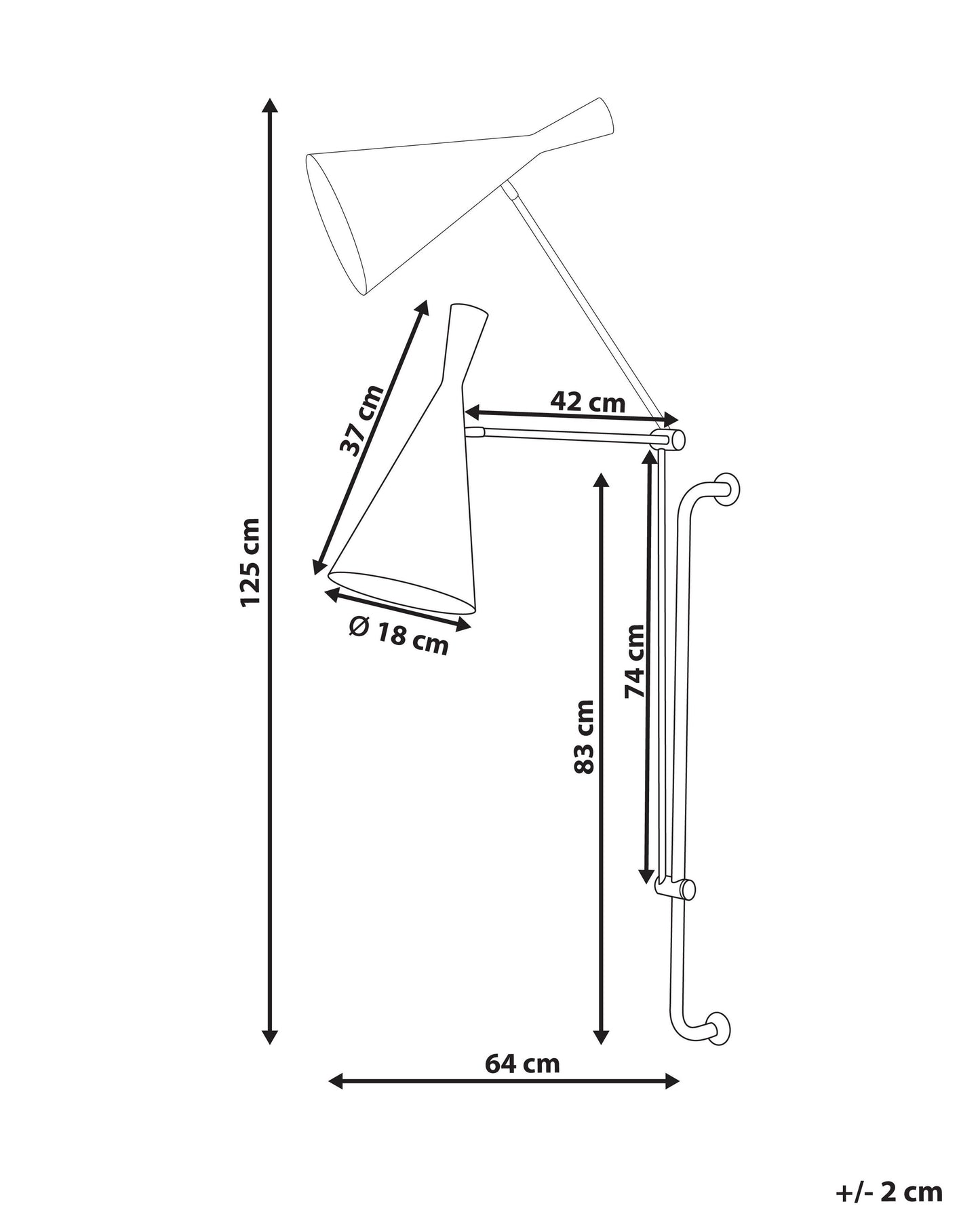 Wall Lamp MARISA Adjustable Metal White
