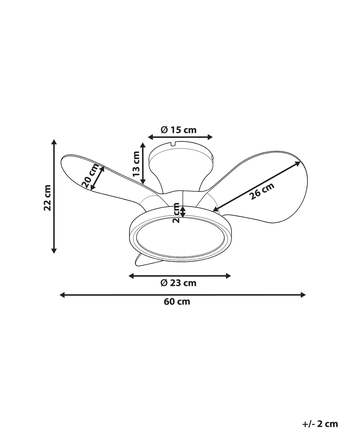 Ceiling Fan With Light PUNTI With Remote LED White