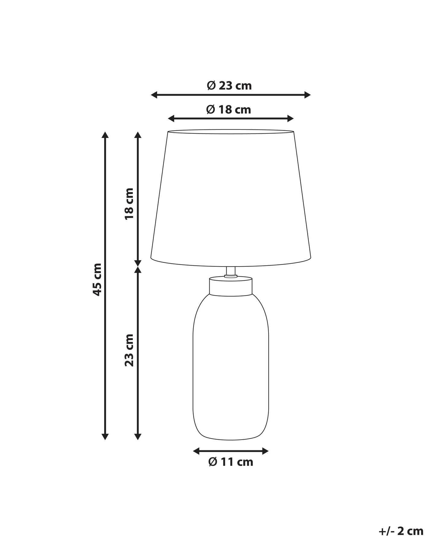 Table Lamp LEMPA Ceramic White/ Blue