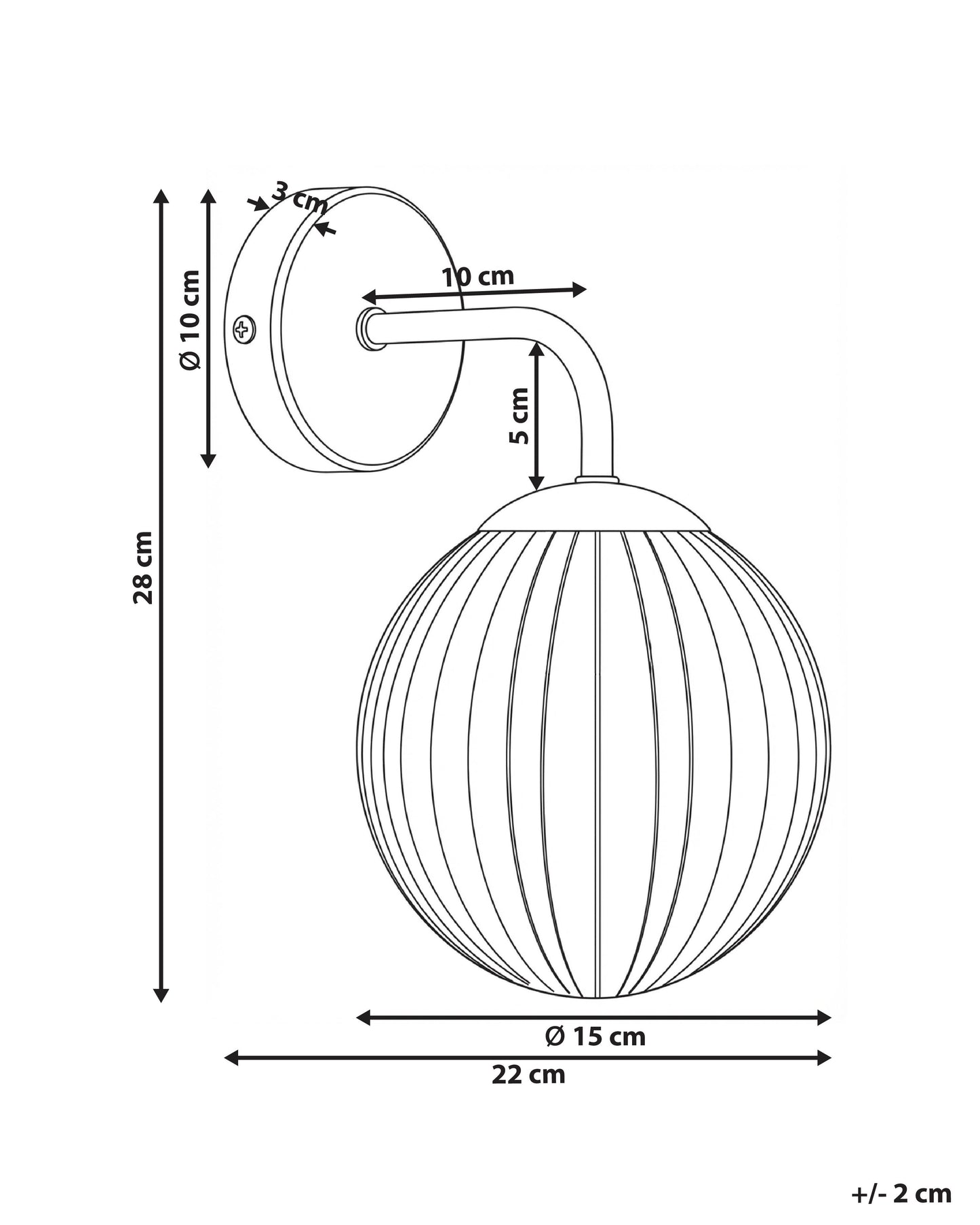 Wall Lamp BOOMI Glass Dark Brown