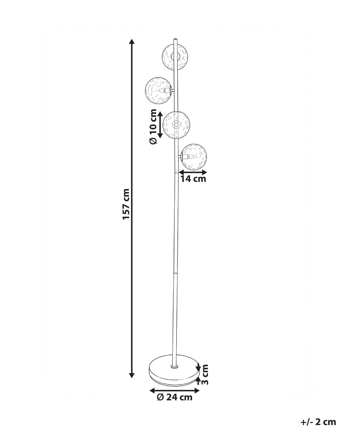 Floor Lamp ANADYR Glass Beige