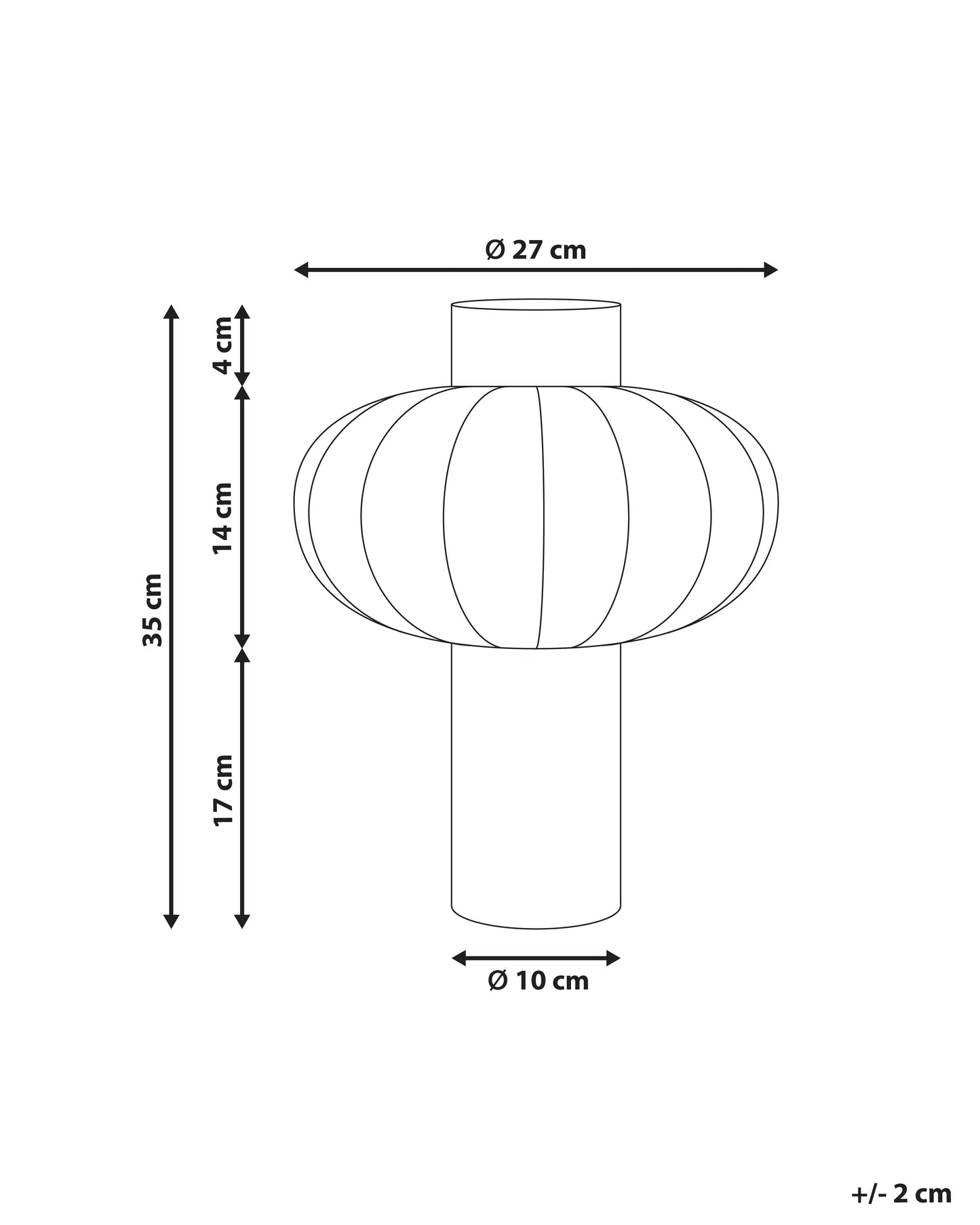 Table Lamp ABENS Wood Black