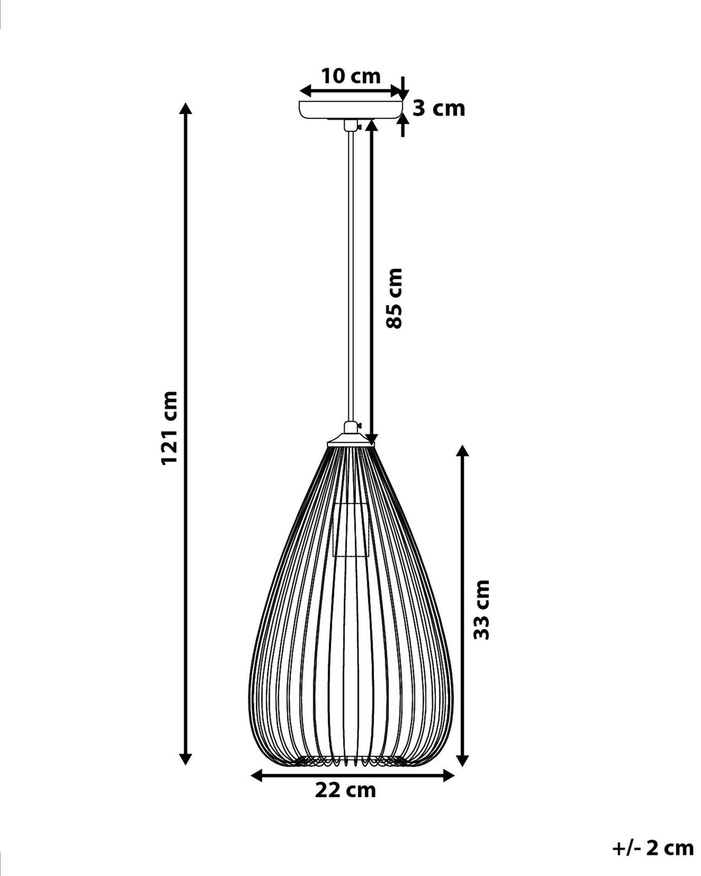 Pendant Lamp CONCA Metal Black