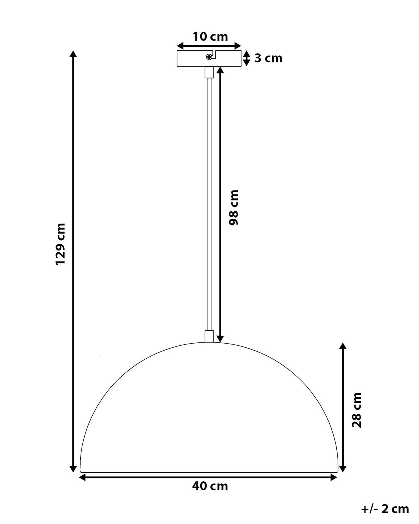 Pendant Lamp CETINA Metal Black