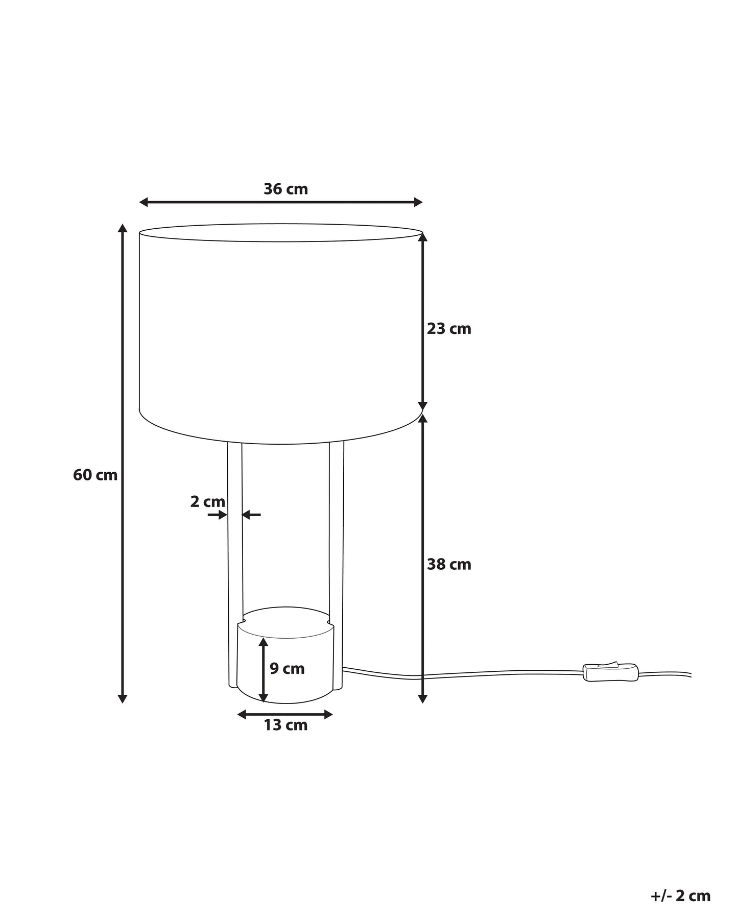 Table Lamp REMUS Metal White