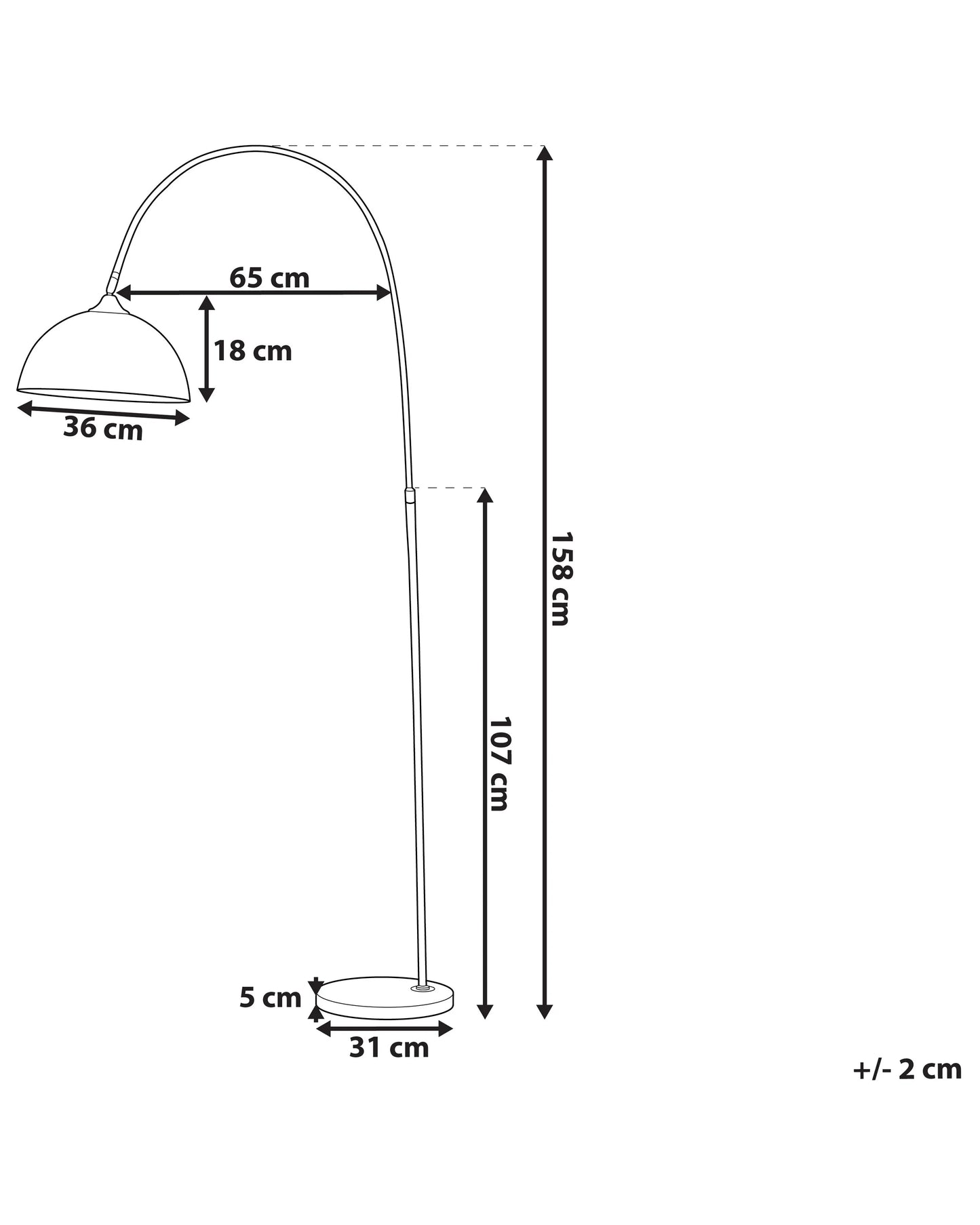 Floor Lamp CANDELLA Metal Copper