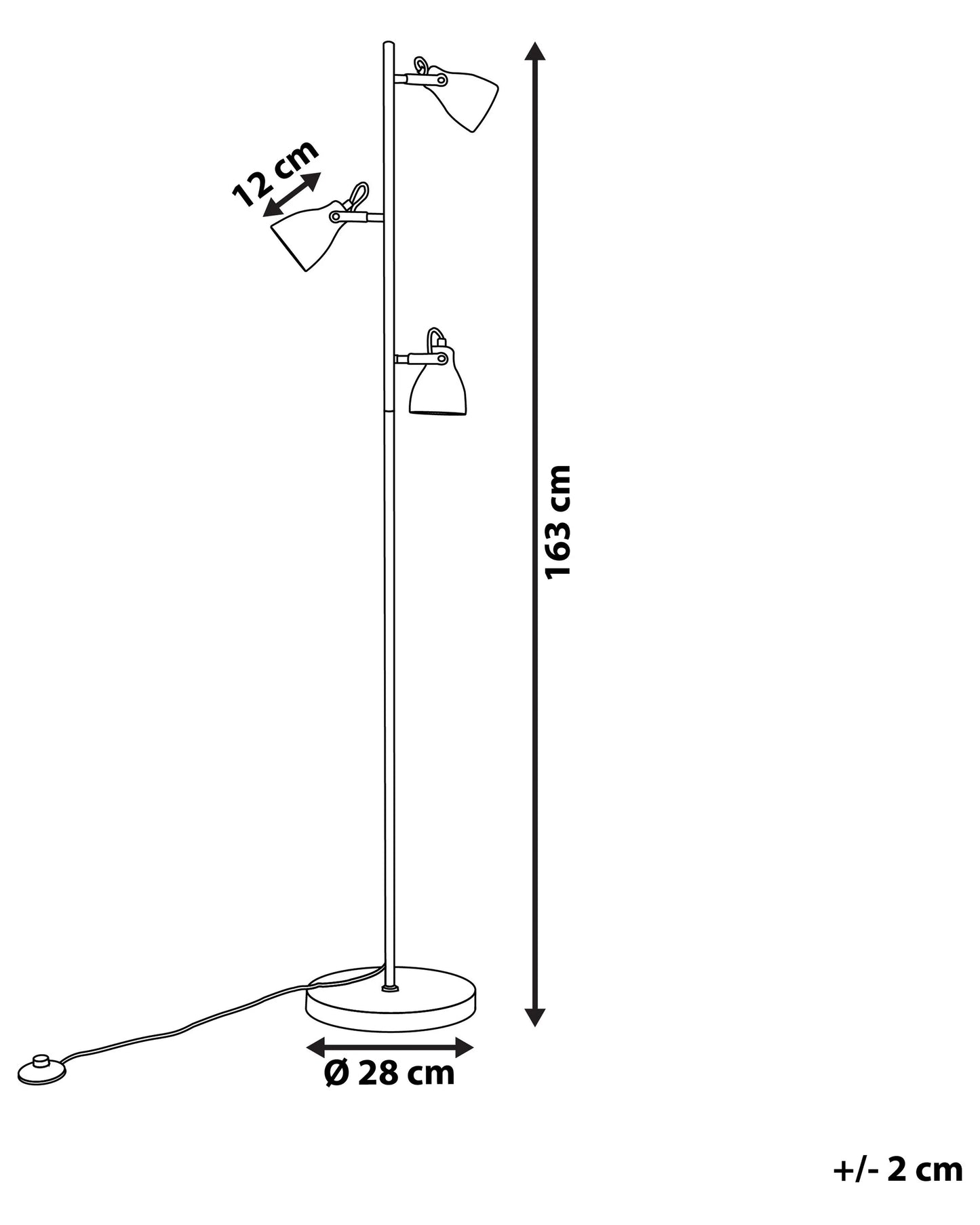 Floor Lamp MISTAGO Adjustable Concrete Grey