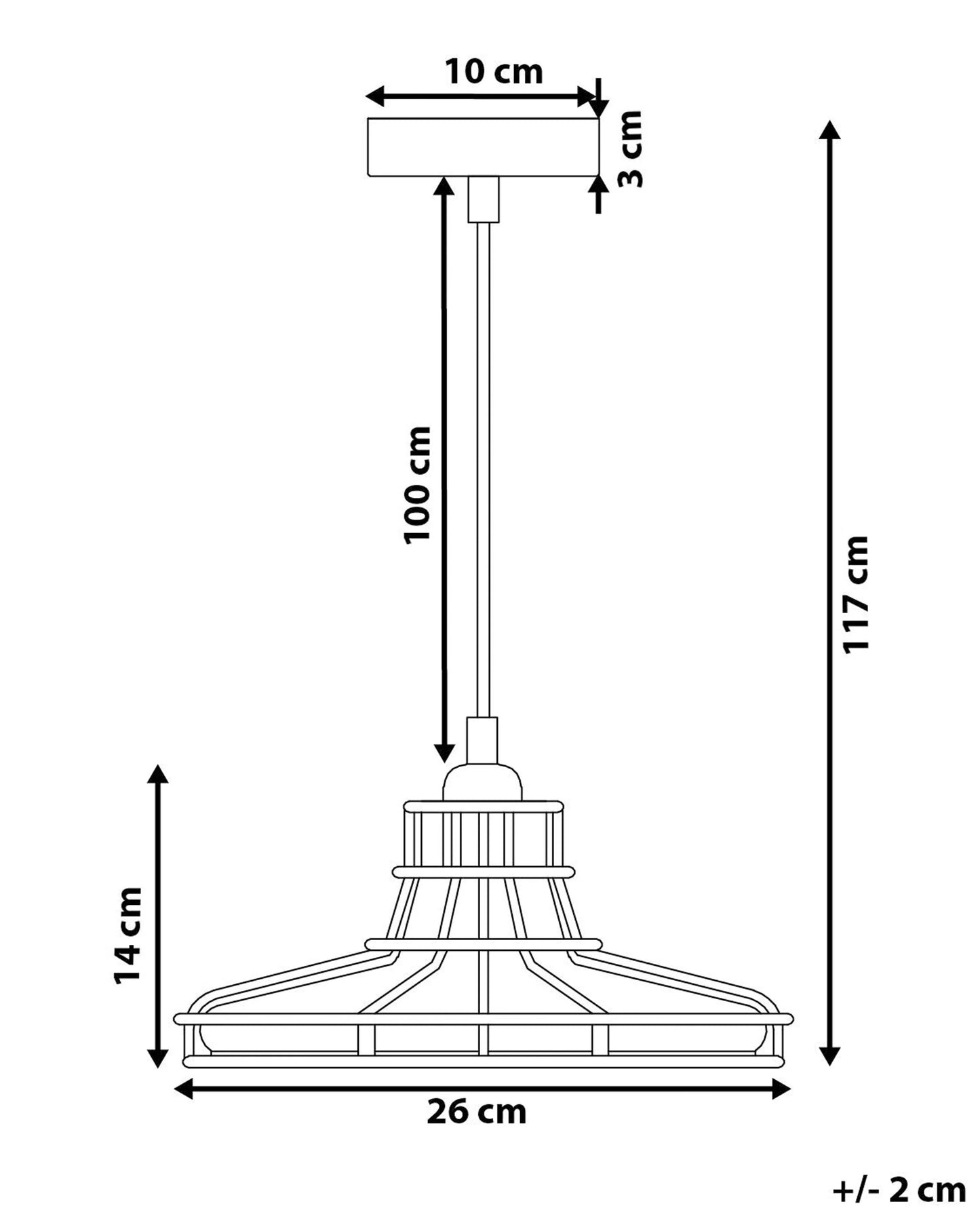 Pendant Lamp TORRE Glass Copper