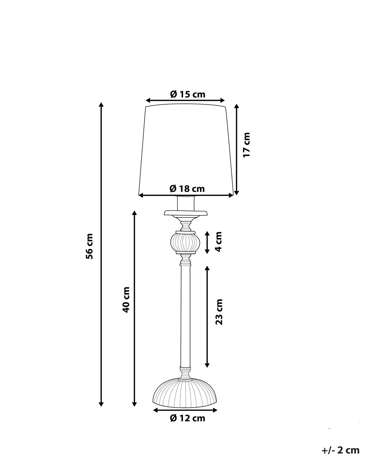 Table Lamp KUBENA Metal White