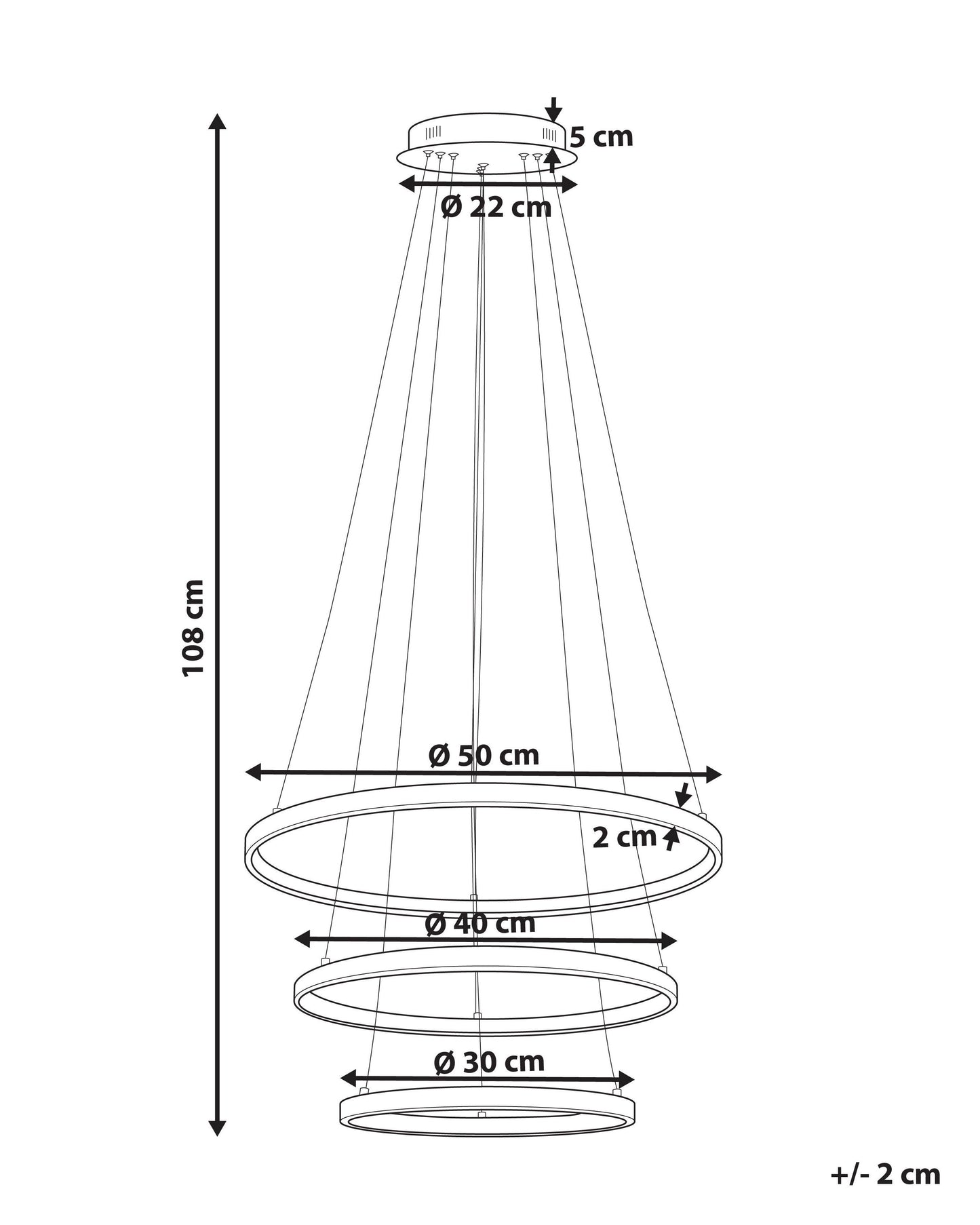 LED Pendant Lamp ATREK Metal Rose Gold