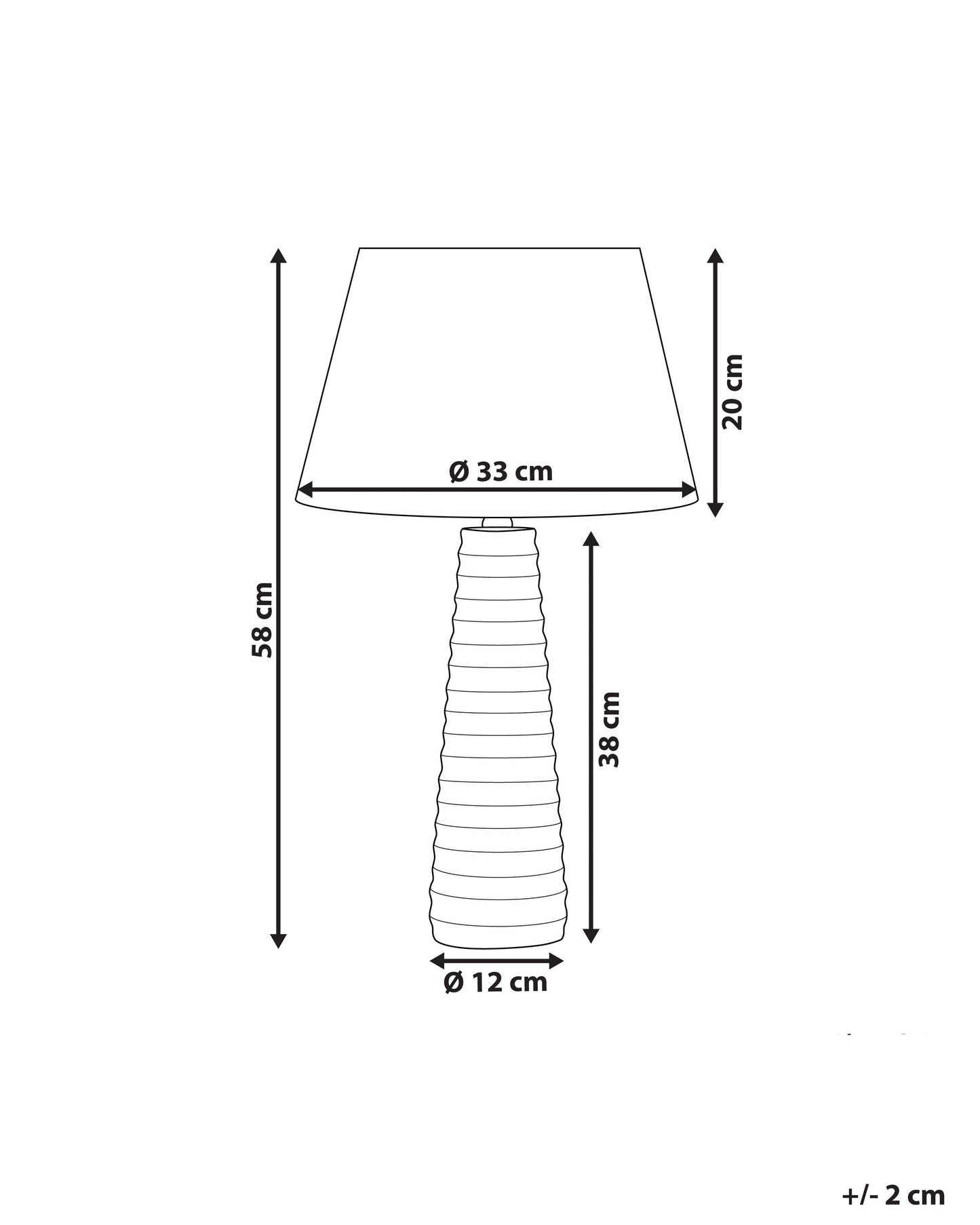 Table Lamp VILNIA Ceramic Silver