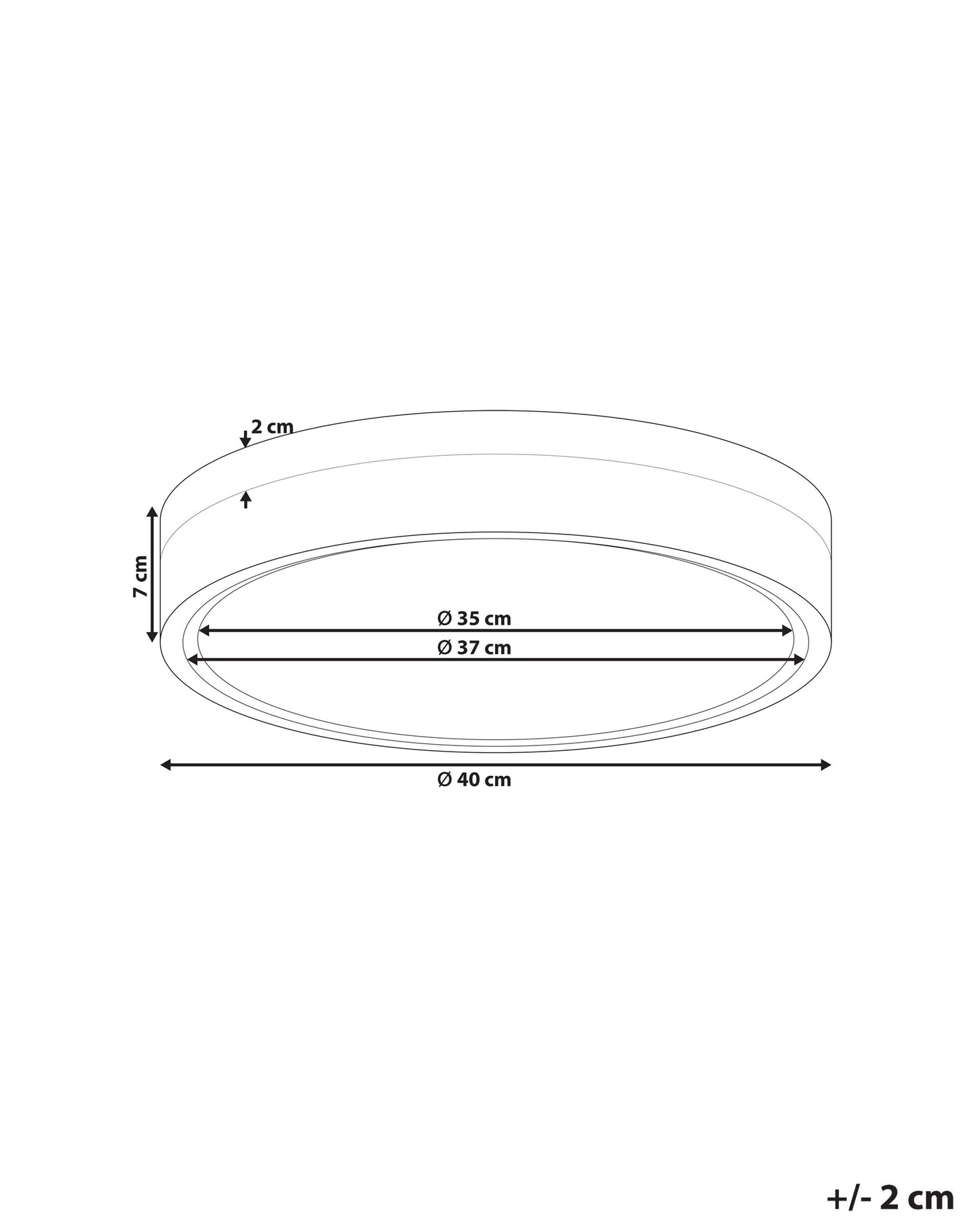 LED Ceiling Lamp SAKAE Metal White
