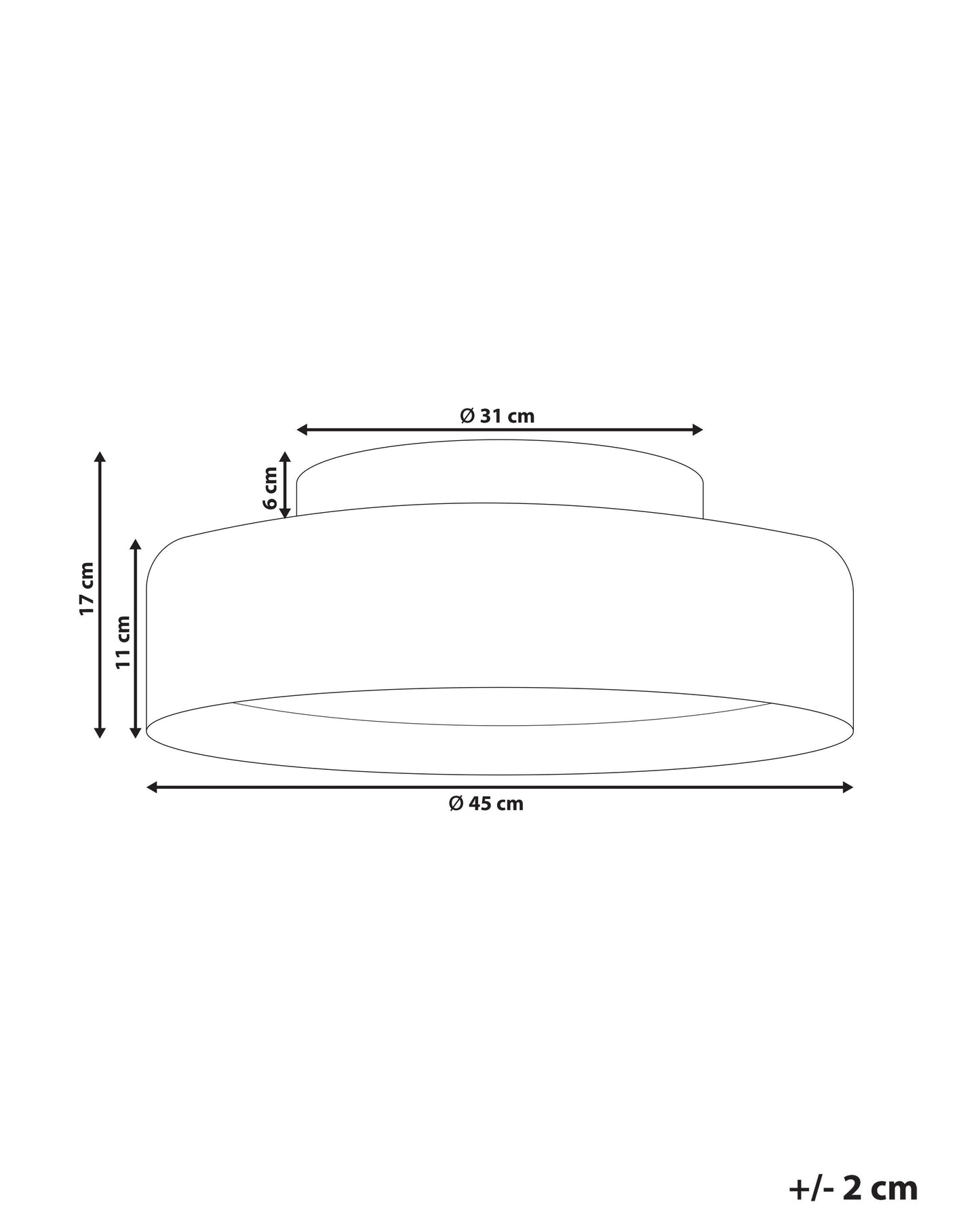 LED Ceiling Lamp MOEI Metal Black