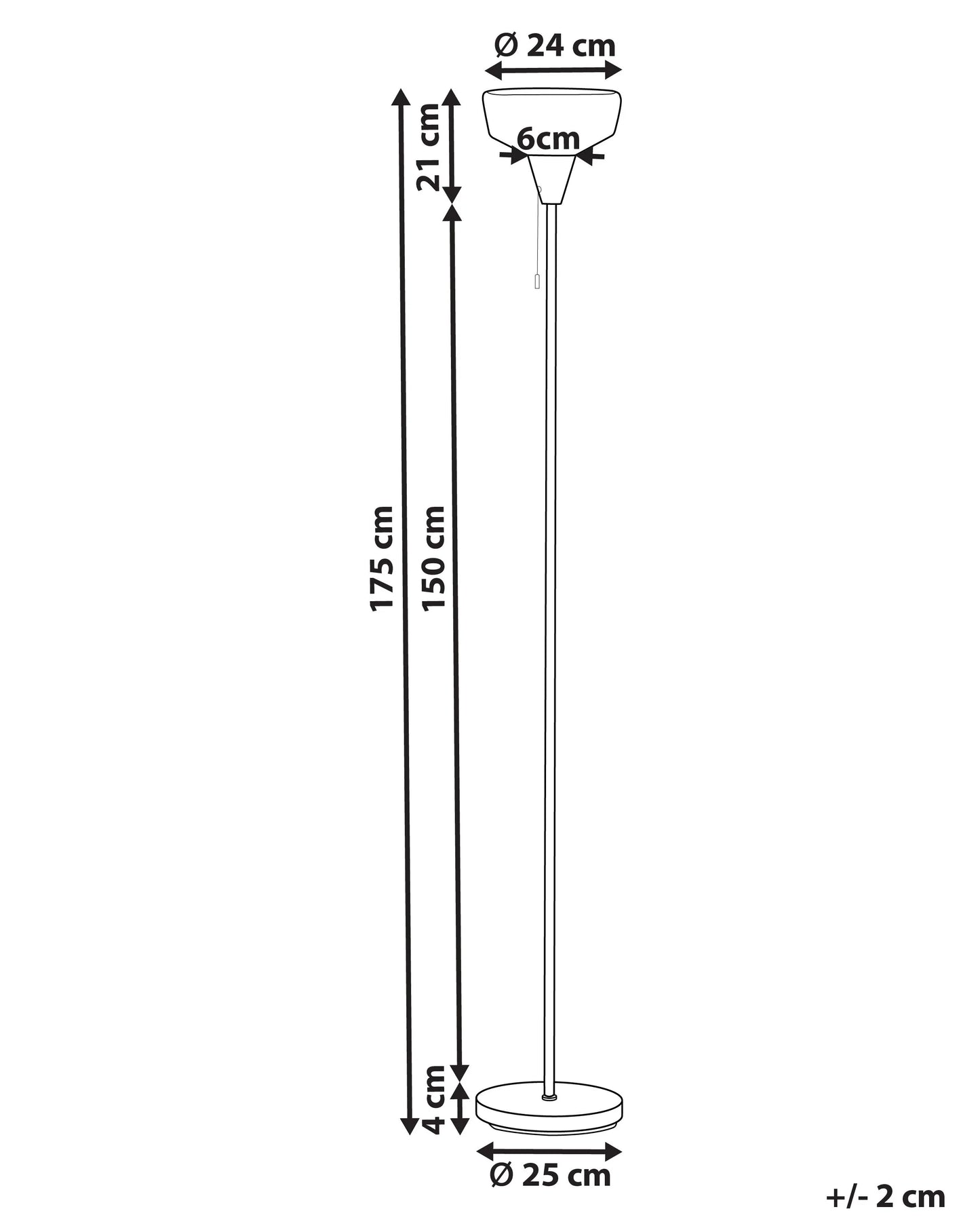 Floor Lamp TALPARO Metal Silver