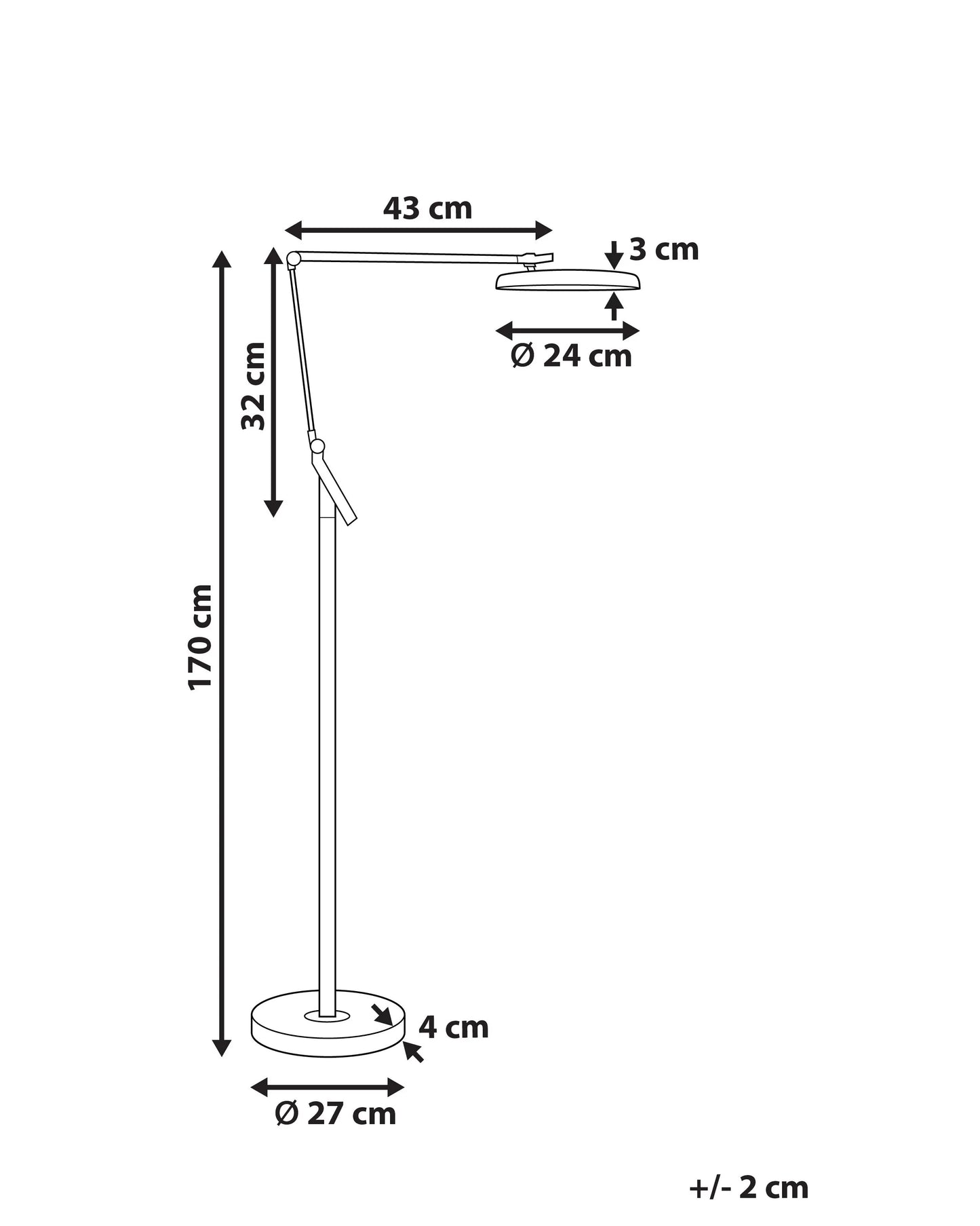LED Floor Lamp CARINA With Dimmer Metal Dark Grey