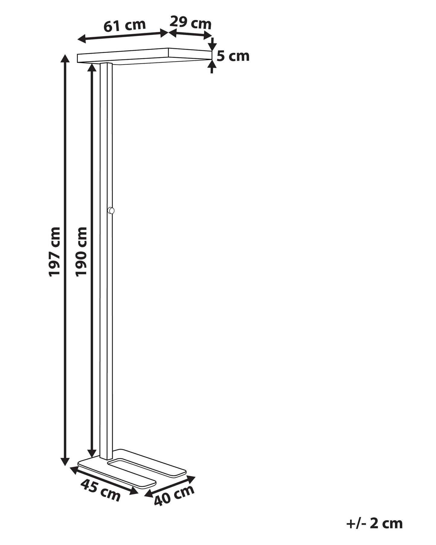 LED Floor Lamp TAURUS With Dimmer Metal Black