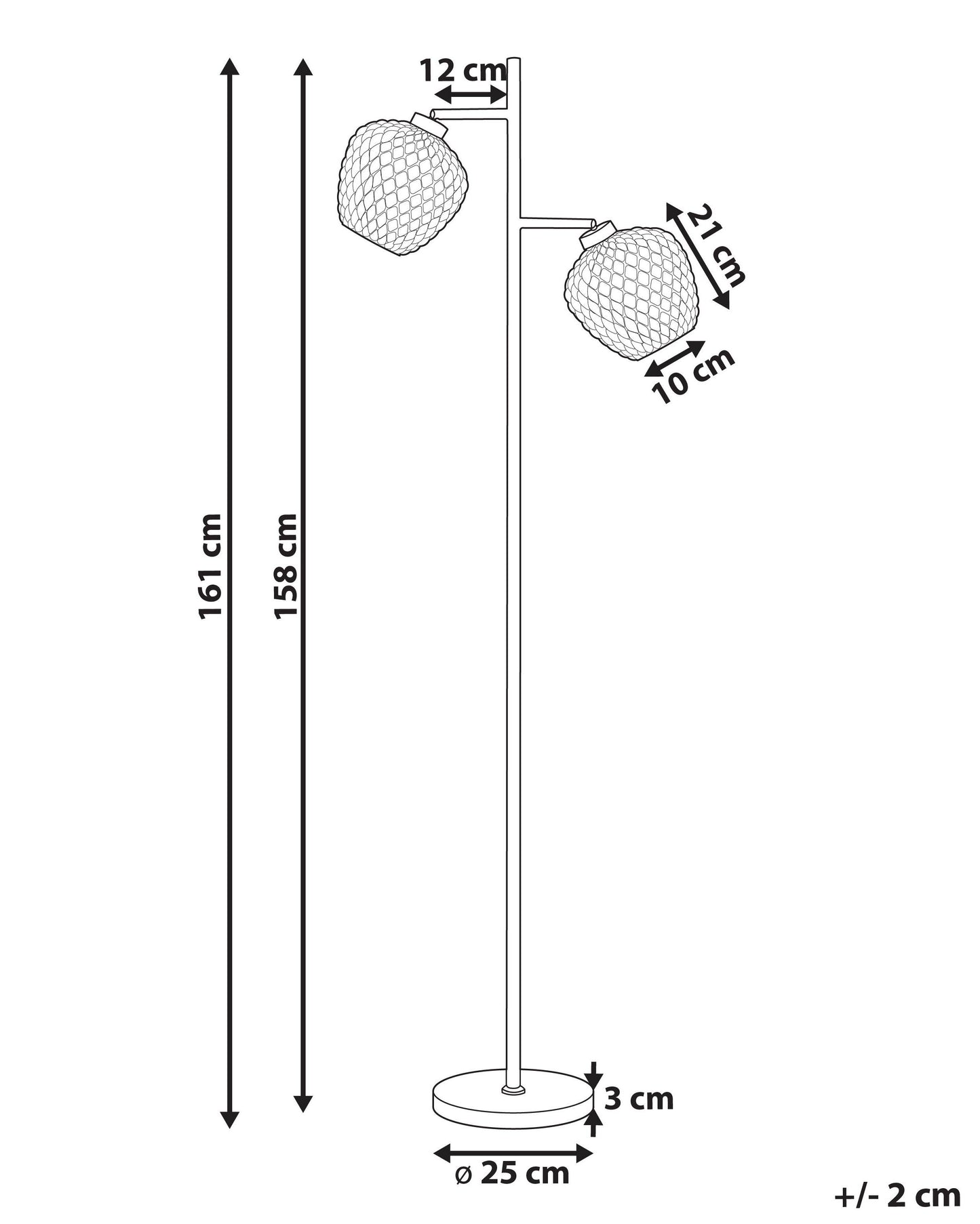 Floor Lamp SHERRY Metal Black