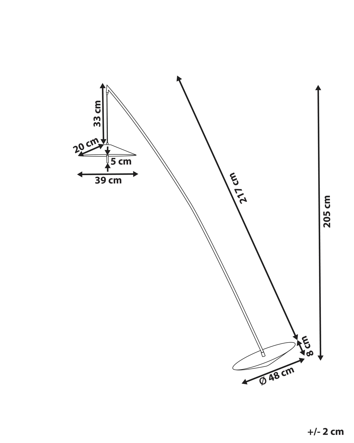 LED Floor Lamp COMALIE Metal Black