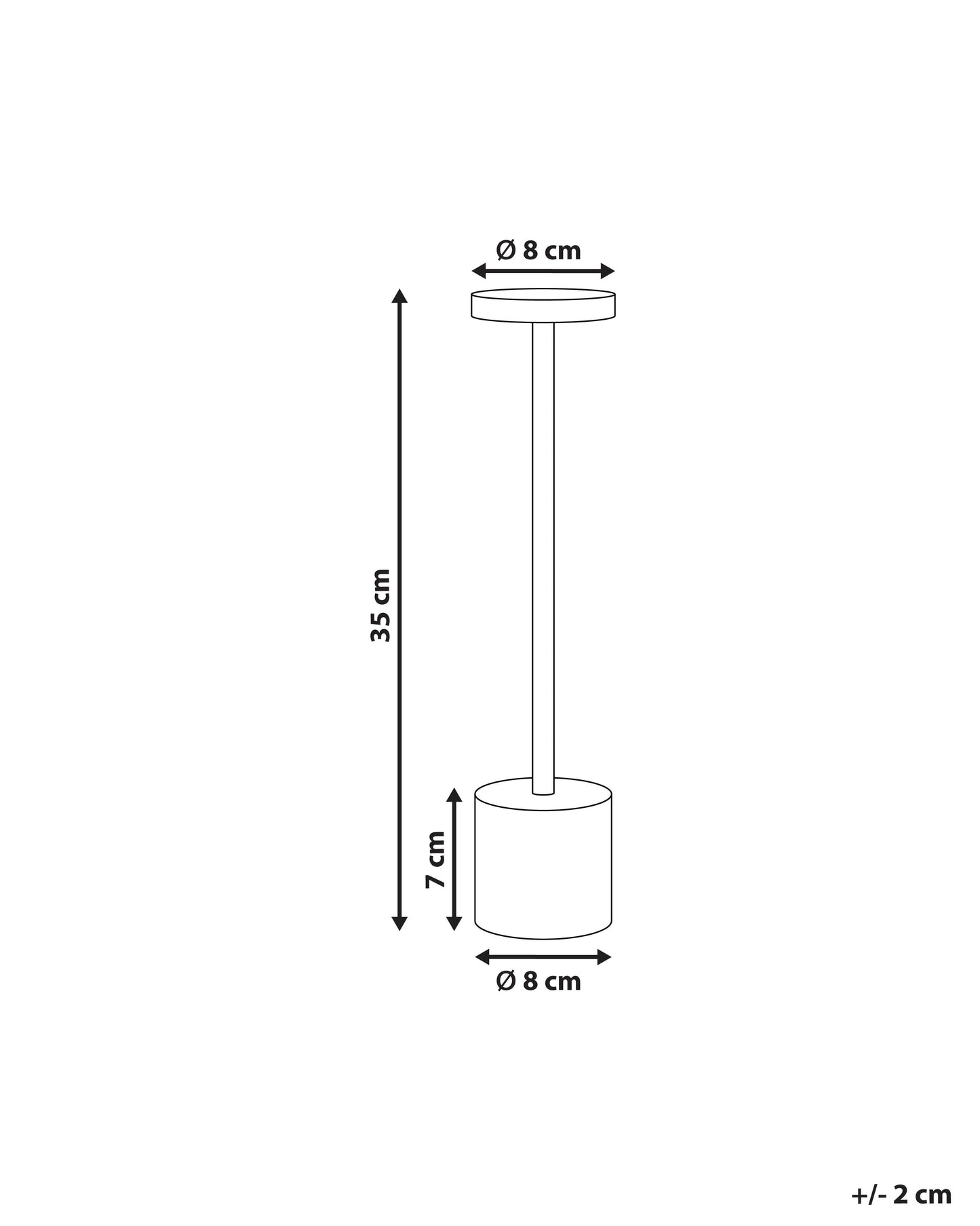 Wireless LED Table Lamp LIZANDRO With Dimmer Metal Black