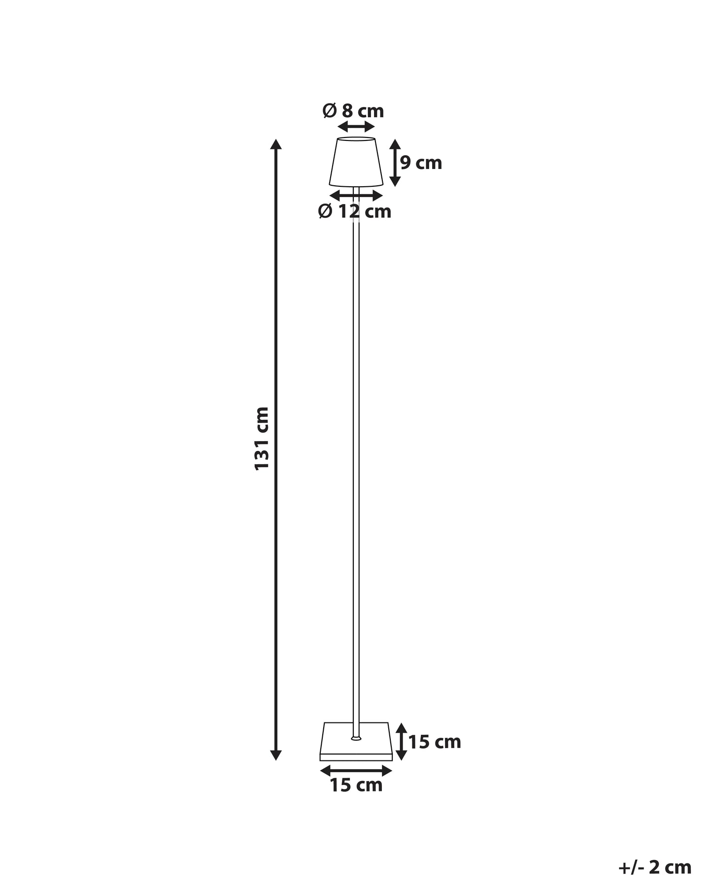Wireless LED Floor Lamp GAVARRESA Metal Black