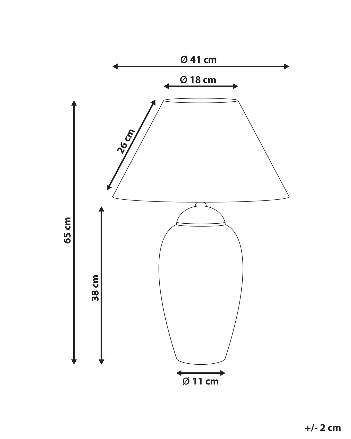 Table Lamp VERUSA Porcelain White/ Blue