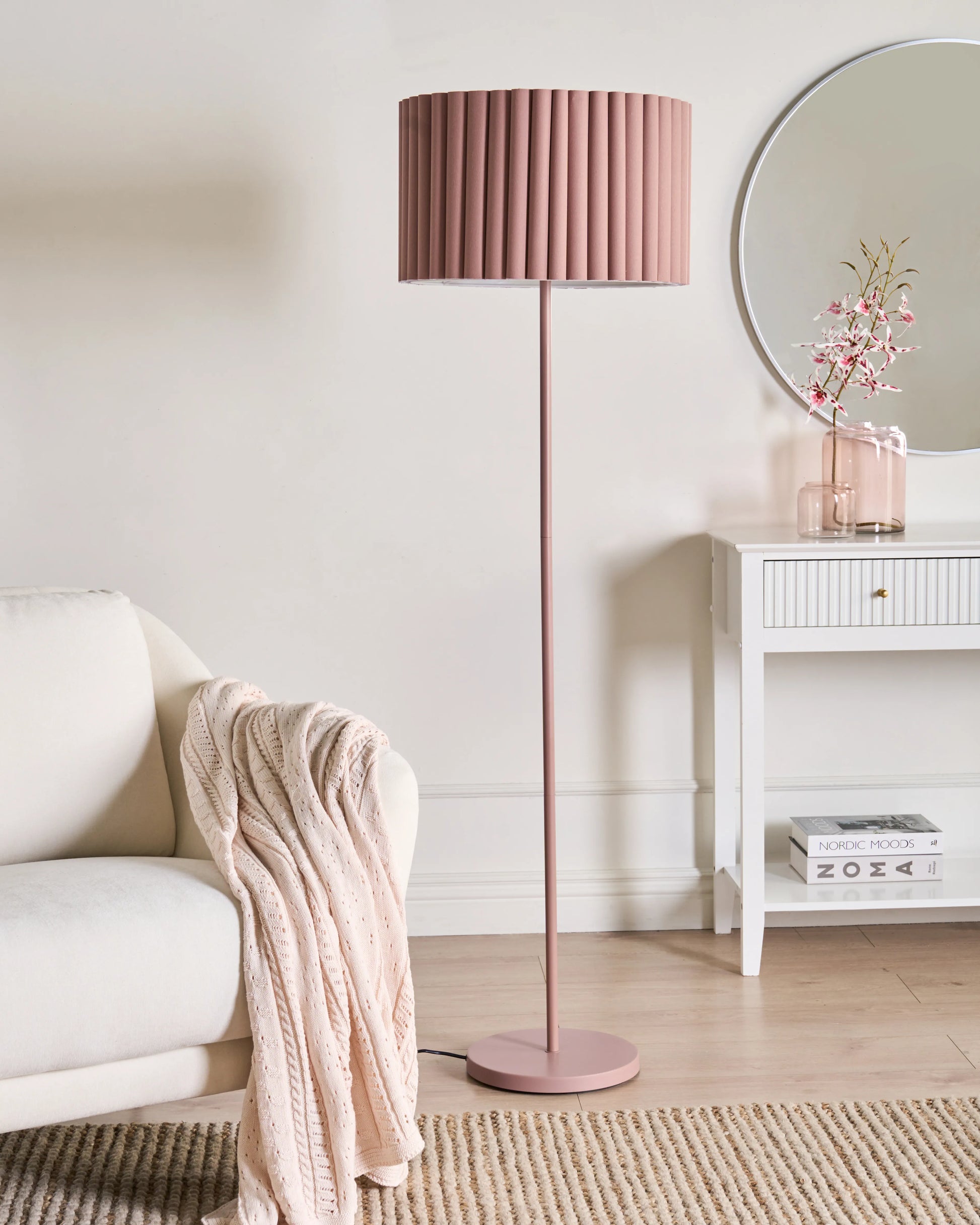  Floor Lamp LOURENS Metal Light Brown