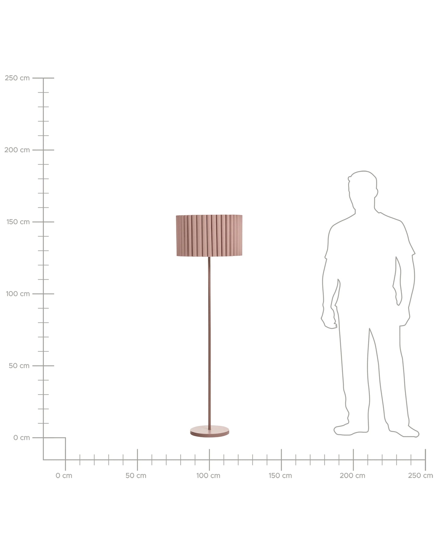  Floor Lamp LOURENS Metal Light Brown