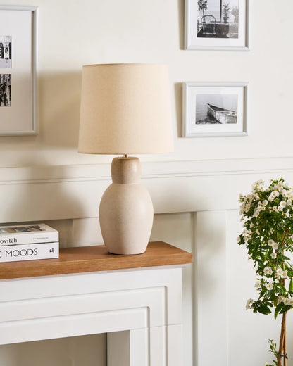  Table Lamp DEDURU Ceramic Beige