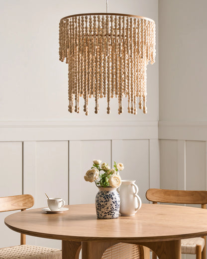  Chandelier KIRINDI Wood Light Brown