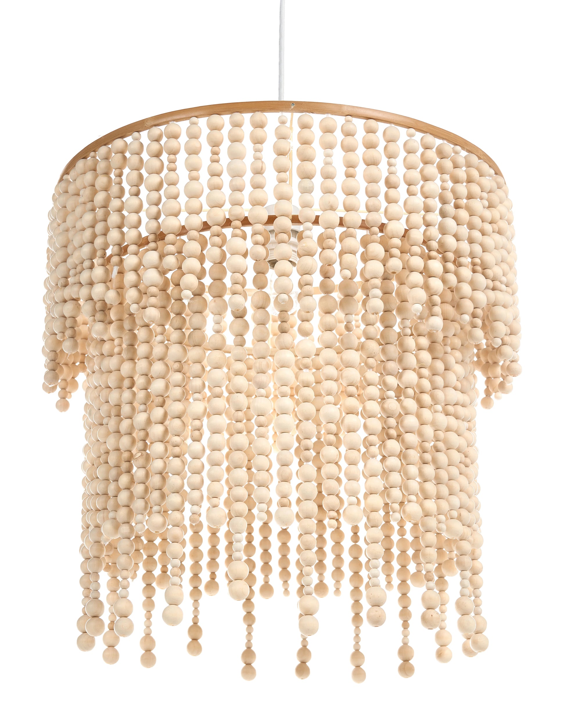  Chandelier KIRINDI Wood Light Brown