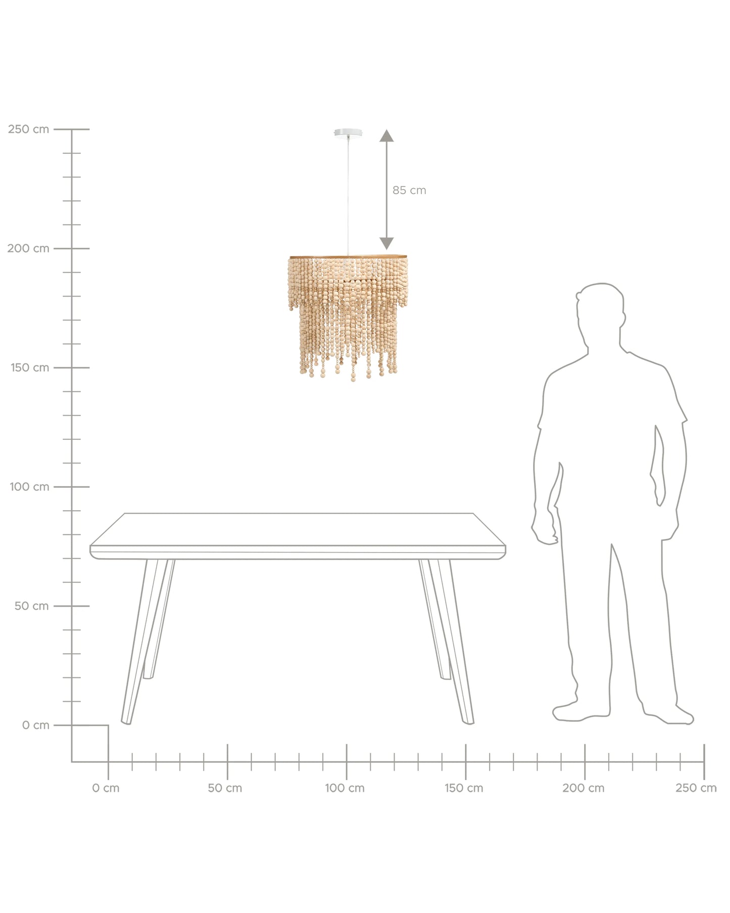  Chandelier KIRINDI Wood Light Brown