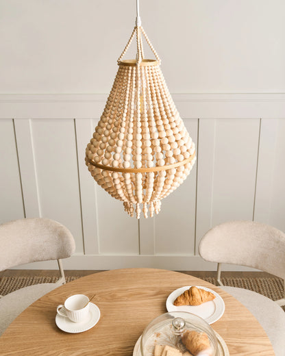  Chandelier KUMBUKKAN Wood Light Brown
