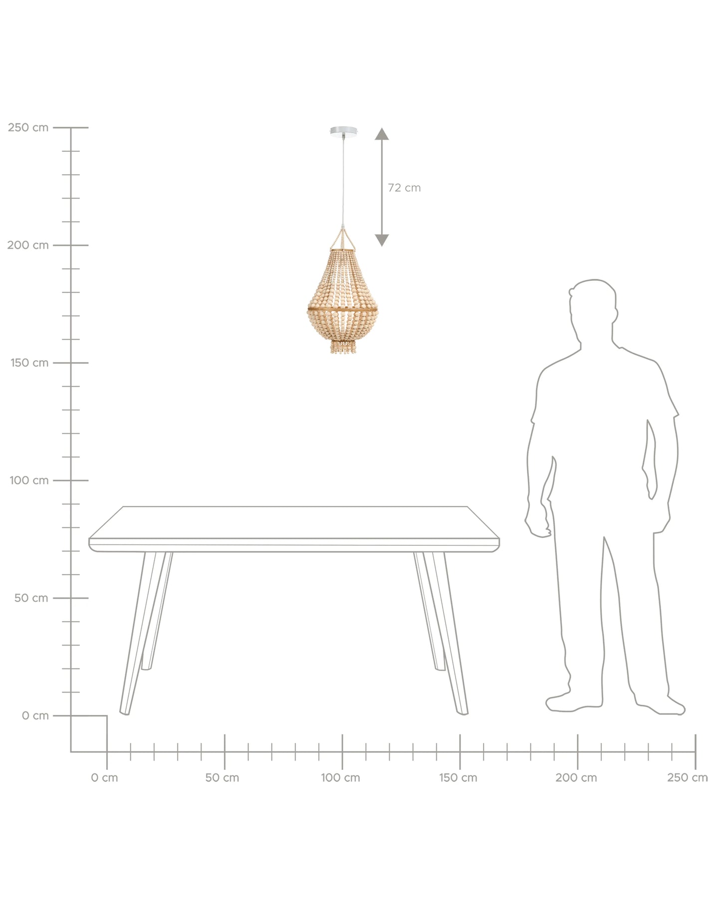  Chandelier KUMBUKKAN Wood Light Brown