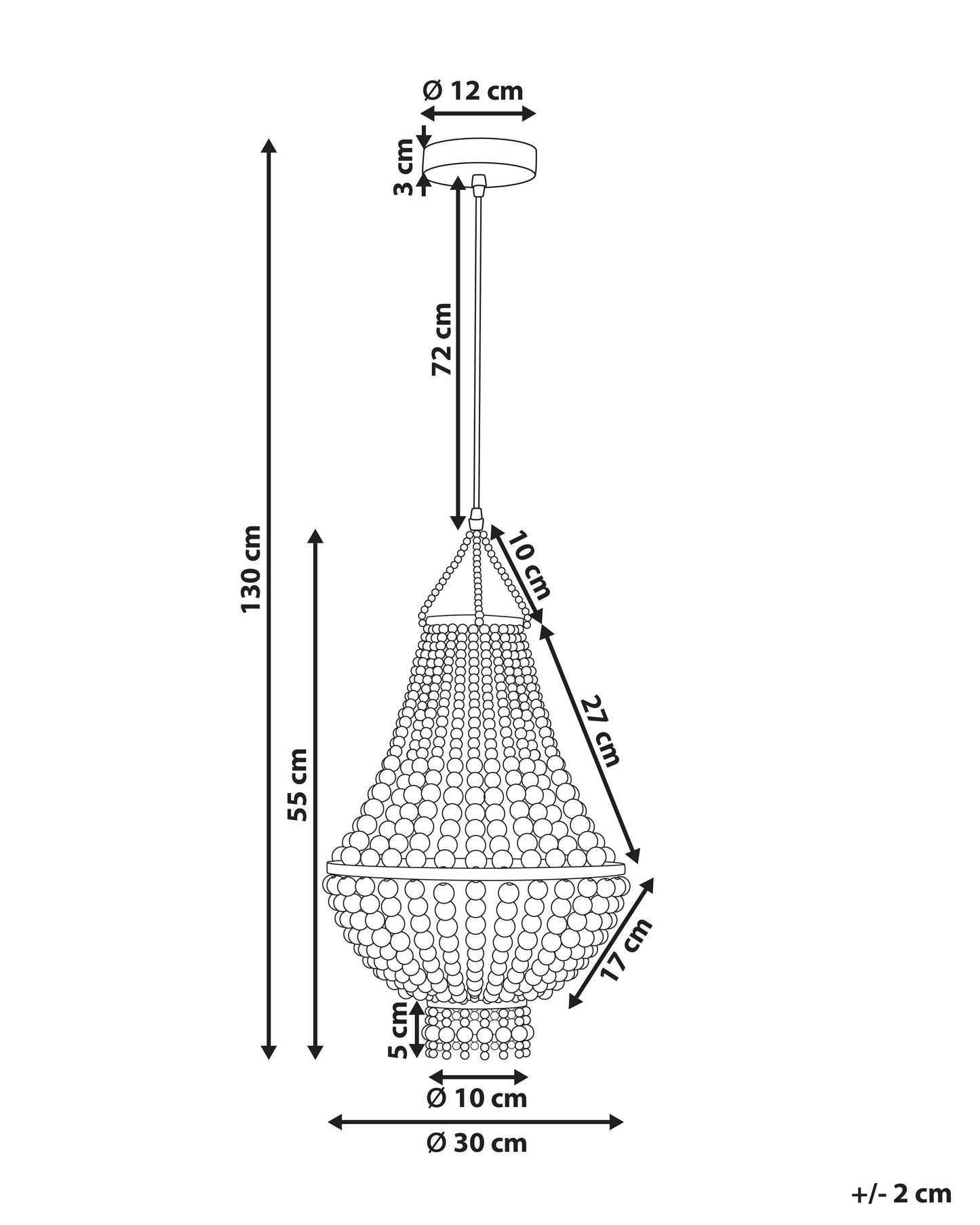  Chandelier KUMBUKKAN Wood Light Brown