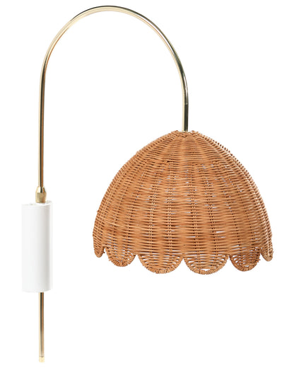  Wall Lamp VALUKKAI Rattan Natural
