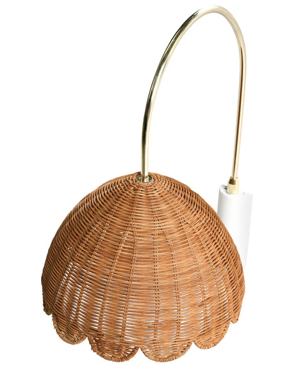 Wall Lamp VALUKKAI Rattan Natural