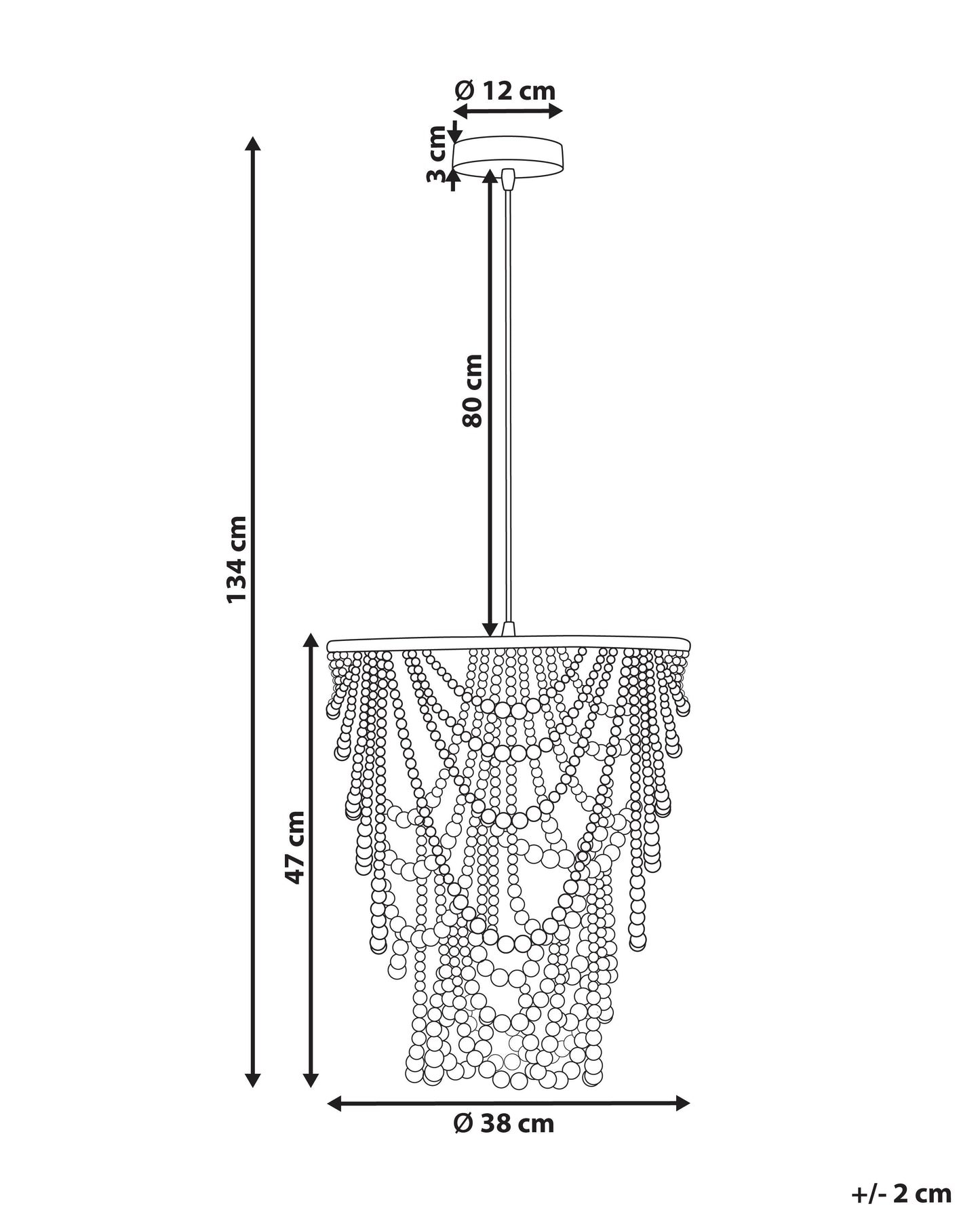  Chandelier ZOLA Wood Light Brown