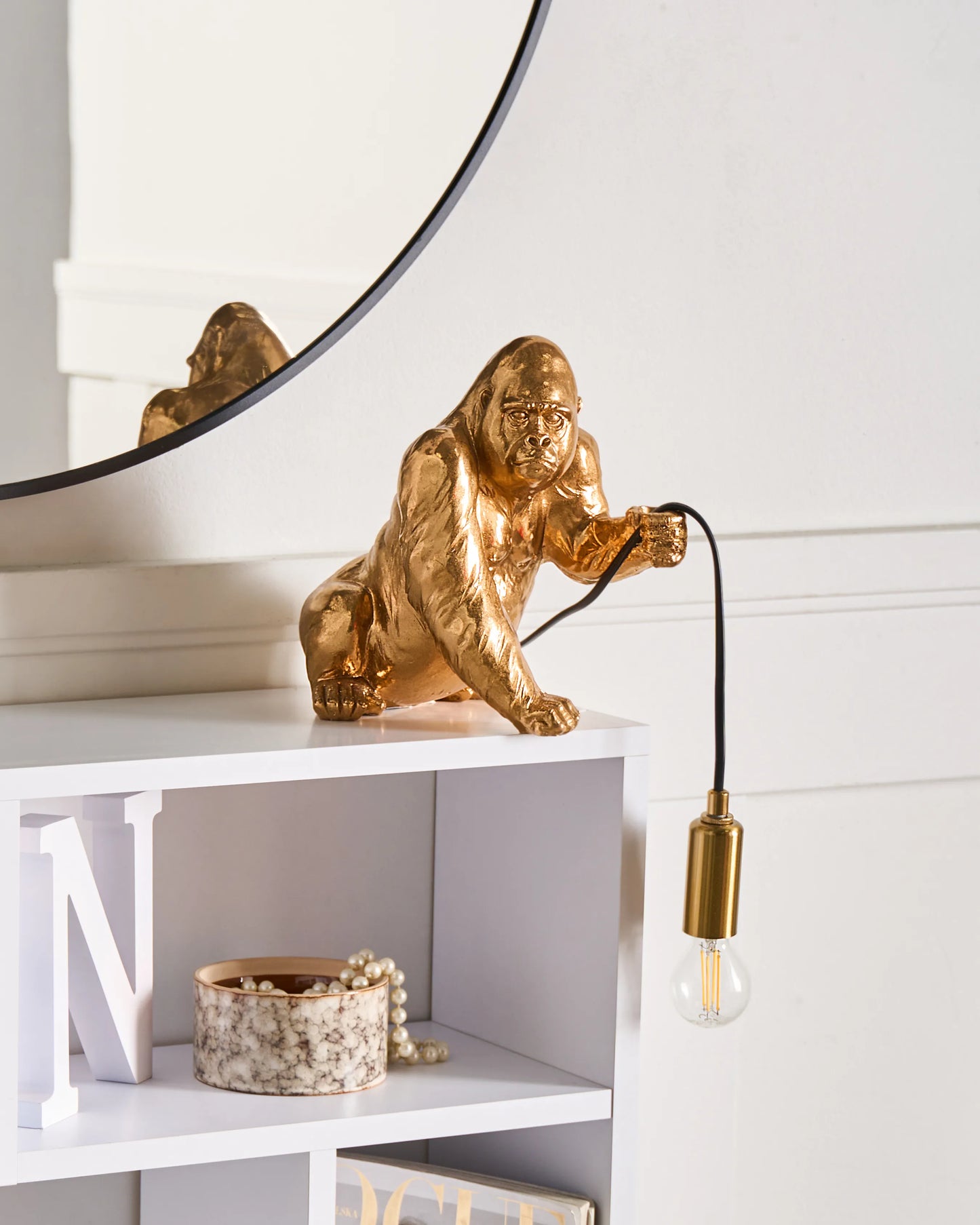  Table Lamp Gorilla HARAMBE Gold
