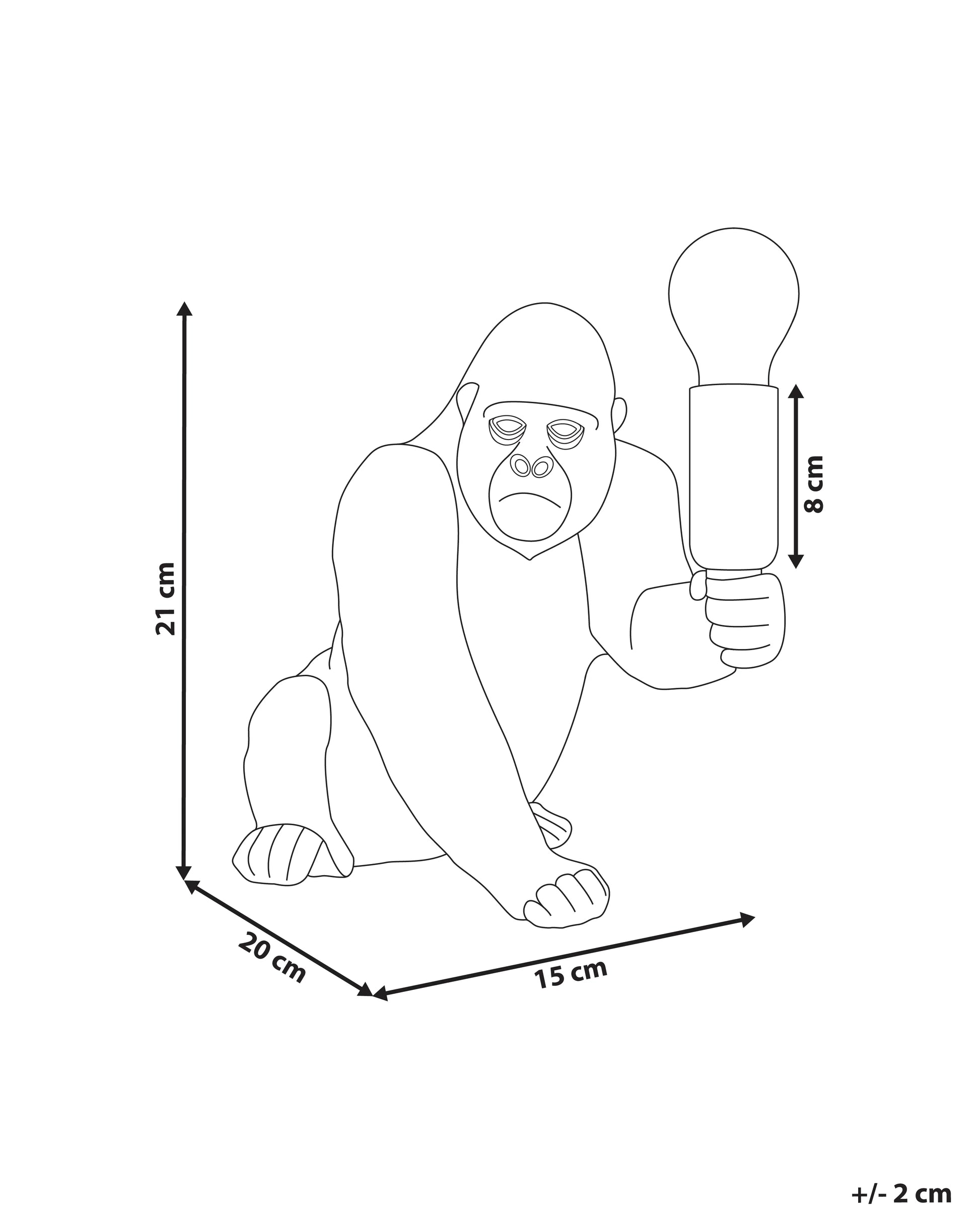  Table Lamp Gorilla HARAMBE Gold