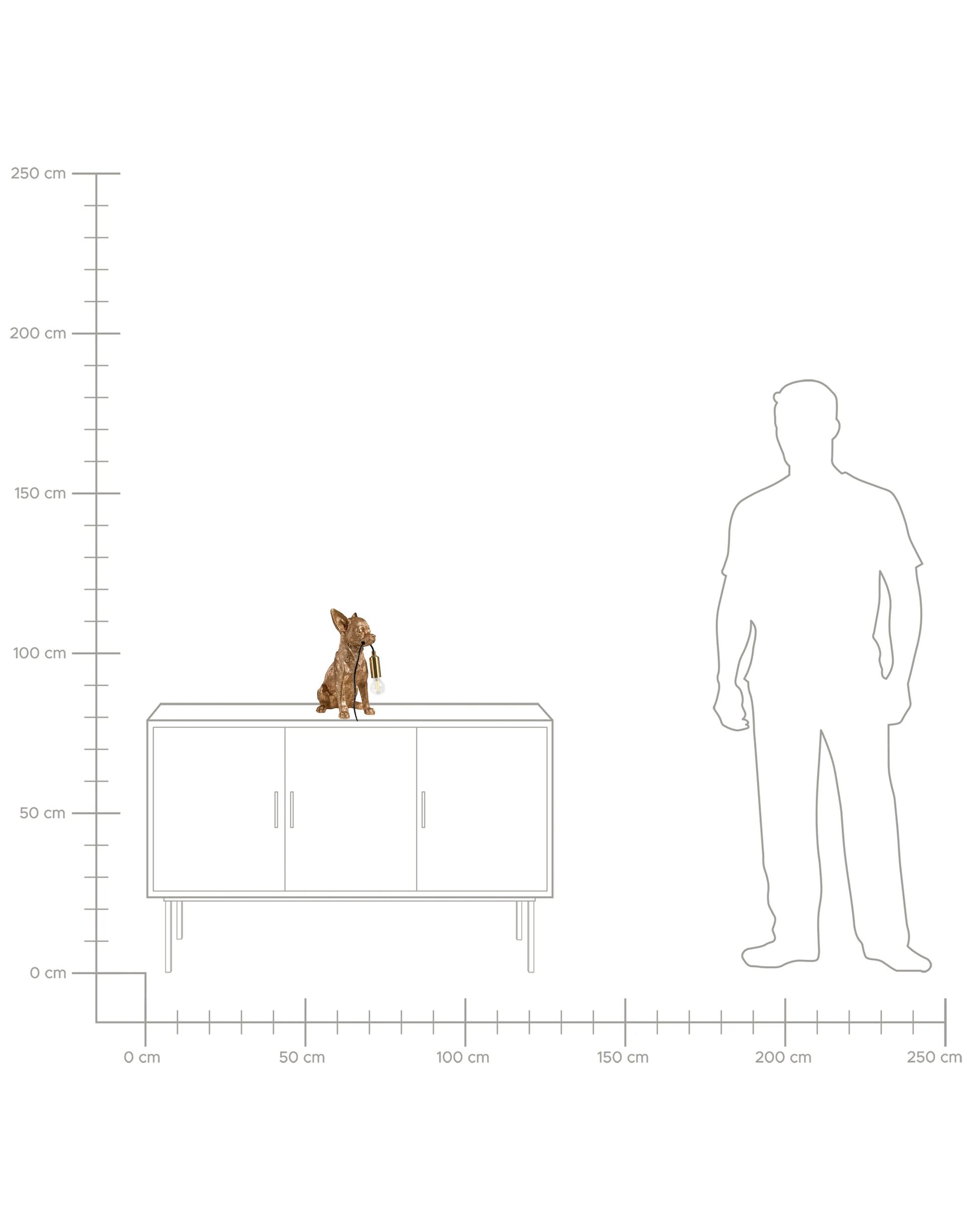  Table Lamp Dog ROCCO Gold