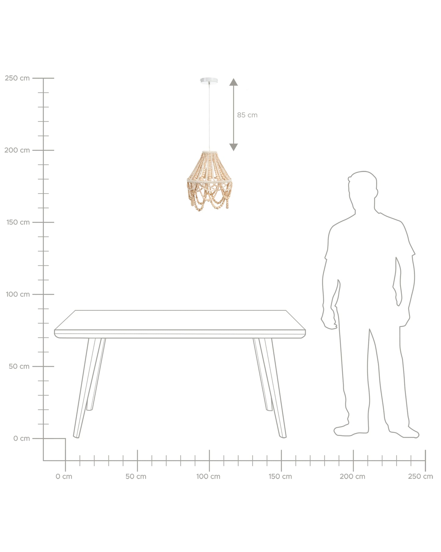  Chandelier MENIK Wood Light Brown
