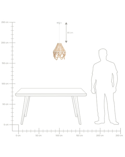  Chandelier MENIK Wood Light Brown