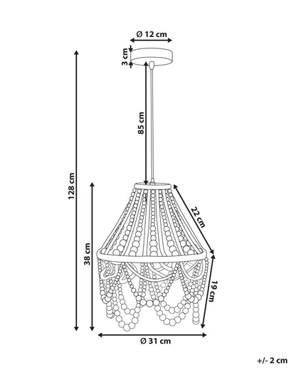  Chandelier MENIK Wood Light Brown