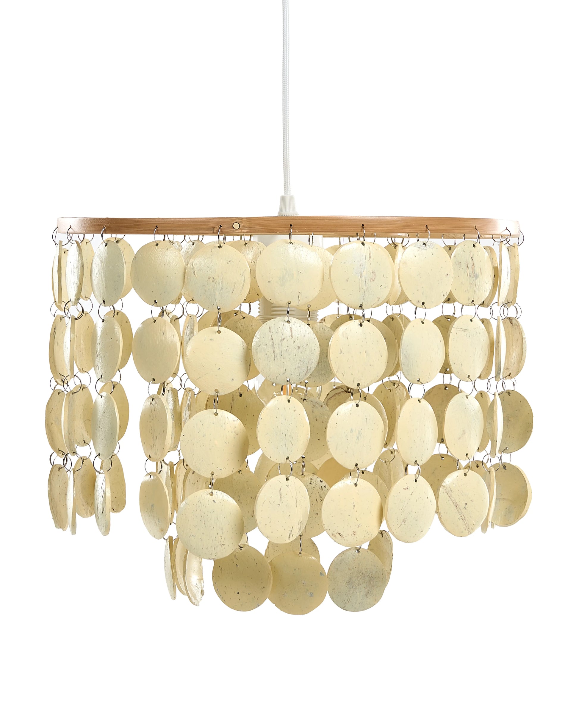  Chandelier PARANGI Coconut Shell Light Beige