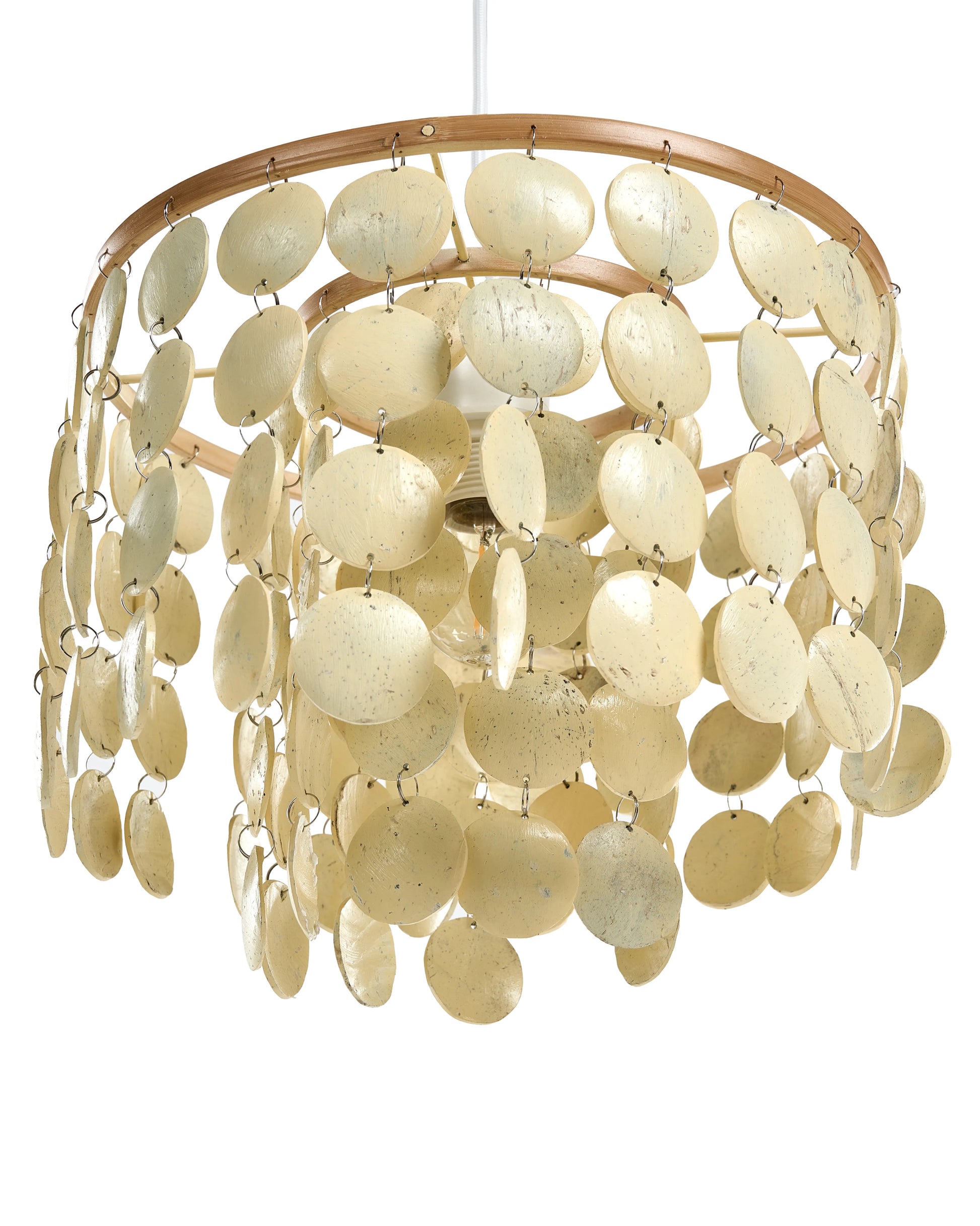  Chandelier PARANGI Coconut Shell Light Beige
