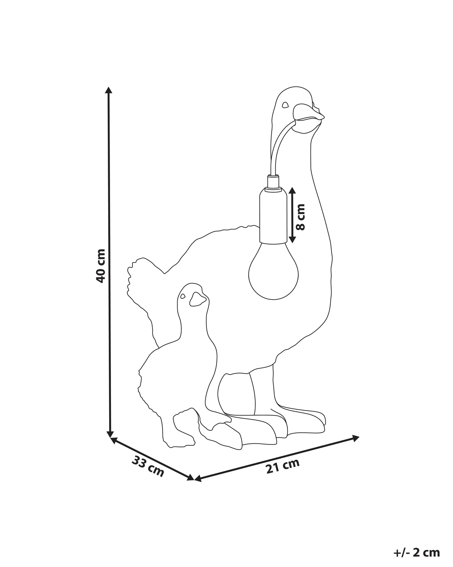  Table Lamp Duck DAFFY Gold
